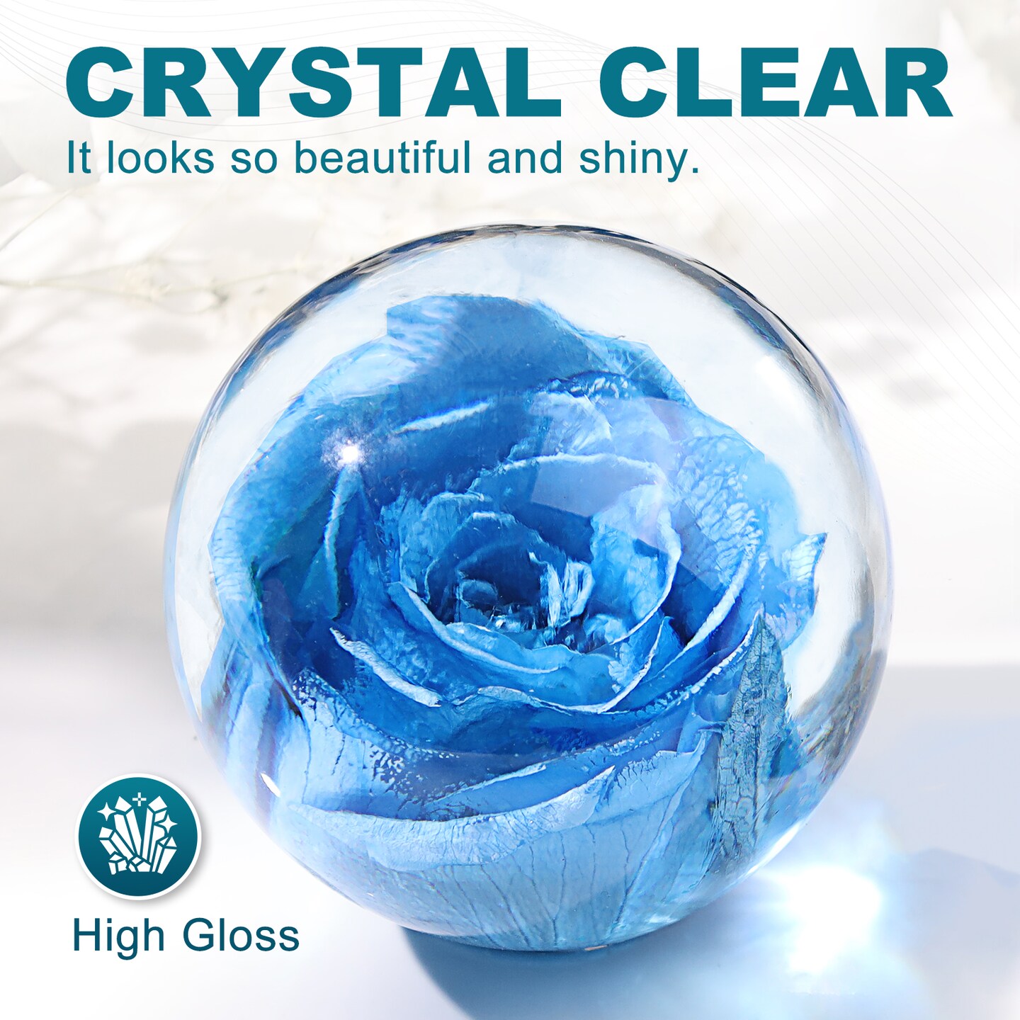 LET&#x27;S RESIN 80oz Crystal Clear Casting Resin Kit,Bubbles Free Epoxy Resin Supplies,Clear Resin for Beginner,Tumblers,Molds,Jewelry,Resin and Hardener with 6 Mica Powders,Large Silicone Cup