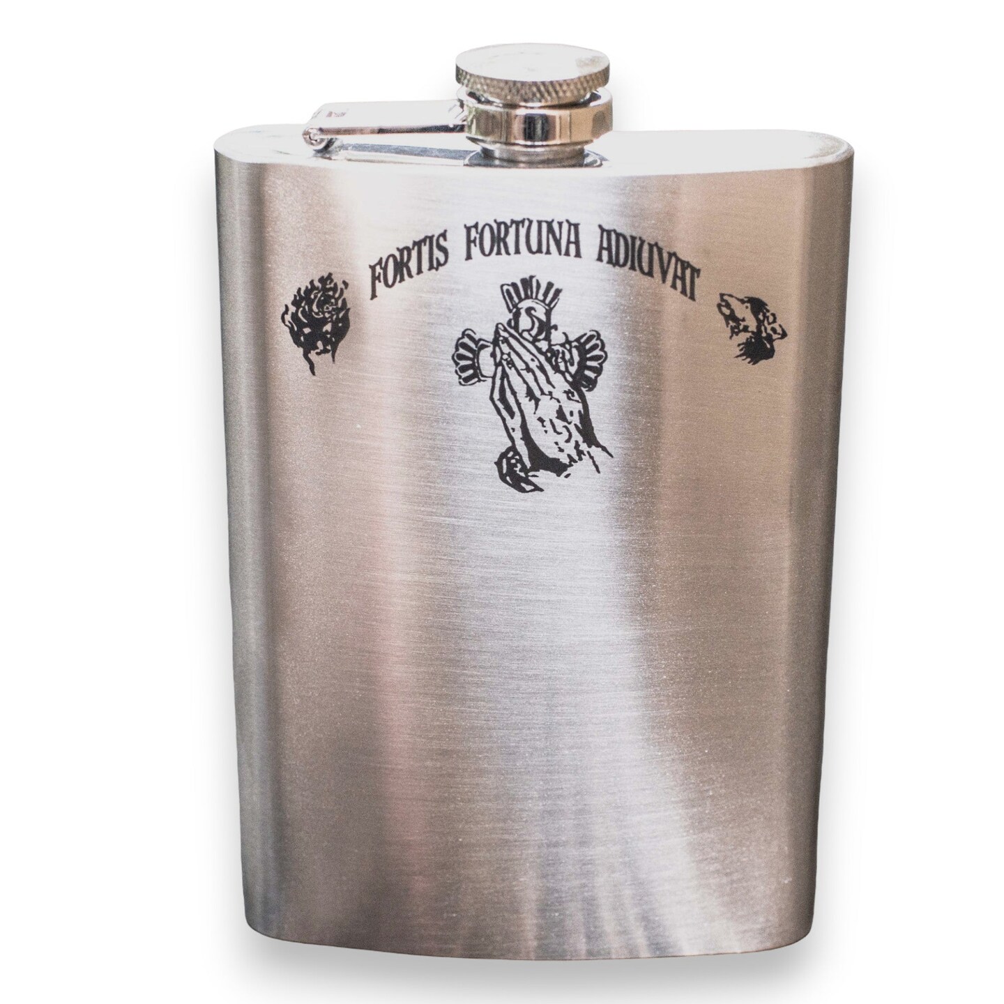 8oz Fortis Fortuna Adiuvat Stainless Steel Flask 8oz Fortis Fortuna Adiuvat Stainless Steel Flask