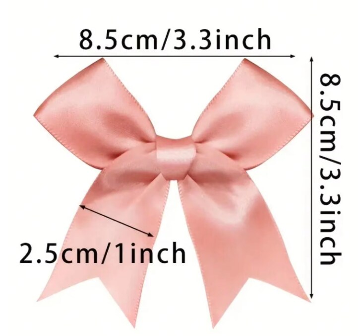 12 Ct  Swallowtail Blue Bow Satin Ribbon