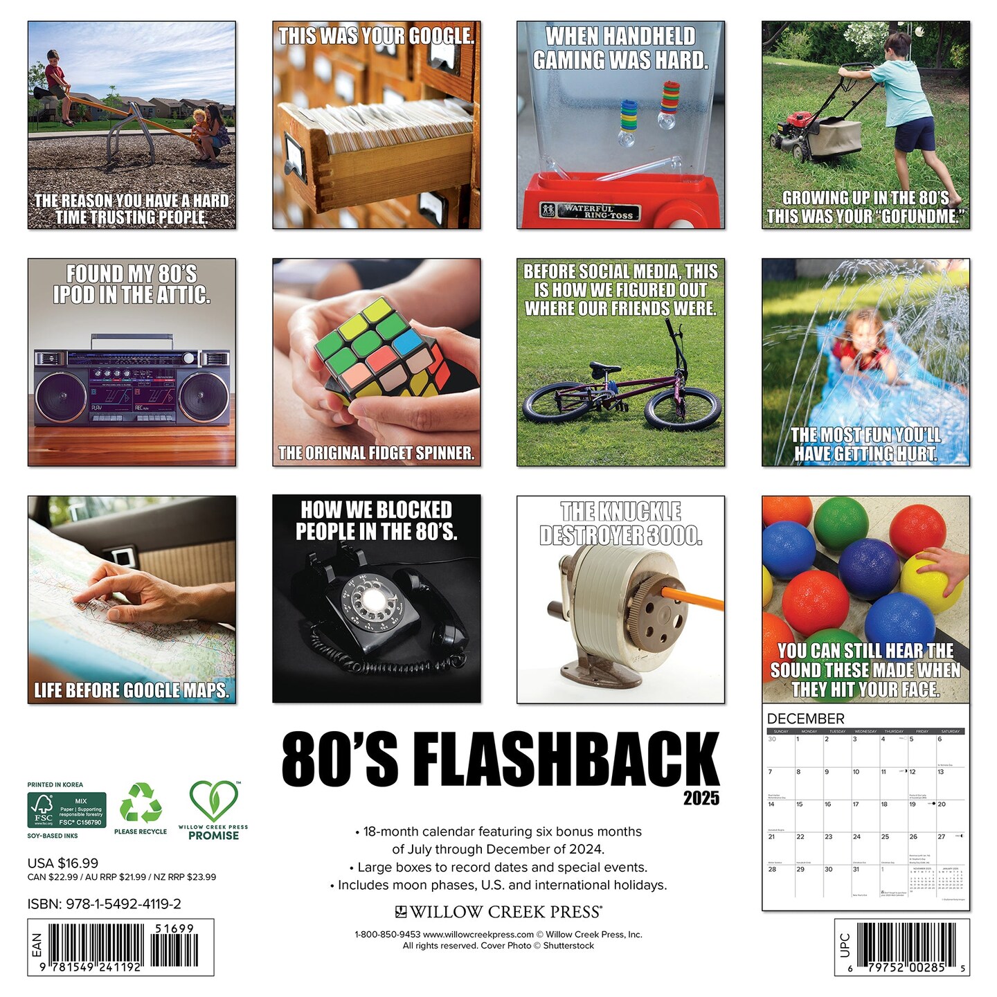 80&#x27;s Flashback 2025 Wall Calendar