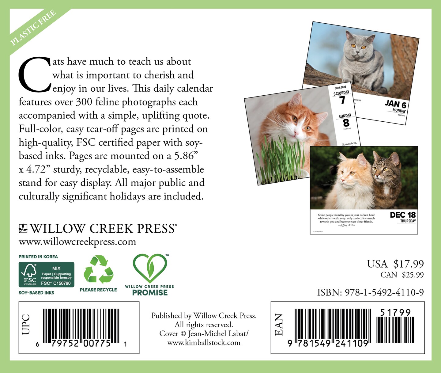 What Cats Teach Us 2025 Box Calendar, Daily Desktop