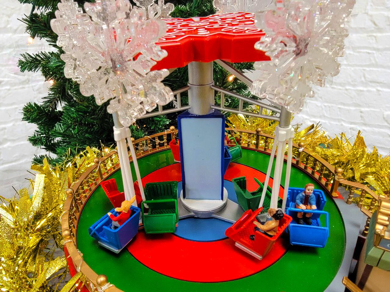Christmas Carousel Decoration. Animated Christmas Village