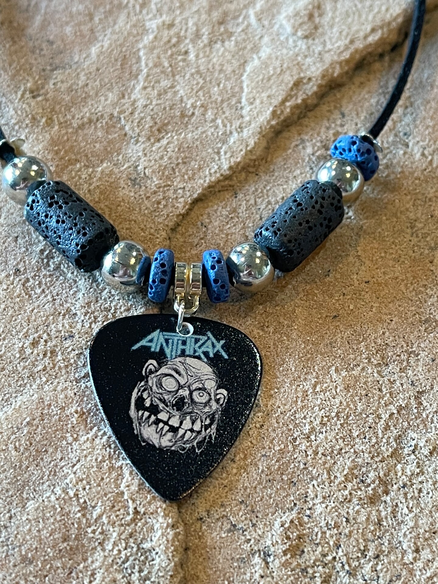 Rock and Roll Guitar Pick Necklace, 70 Bands to choose from