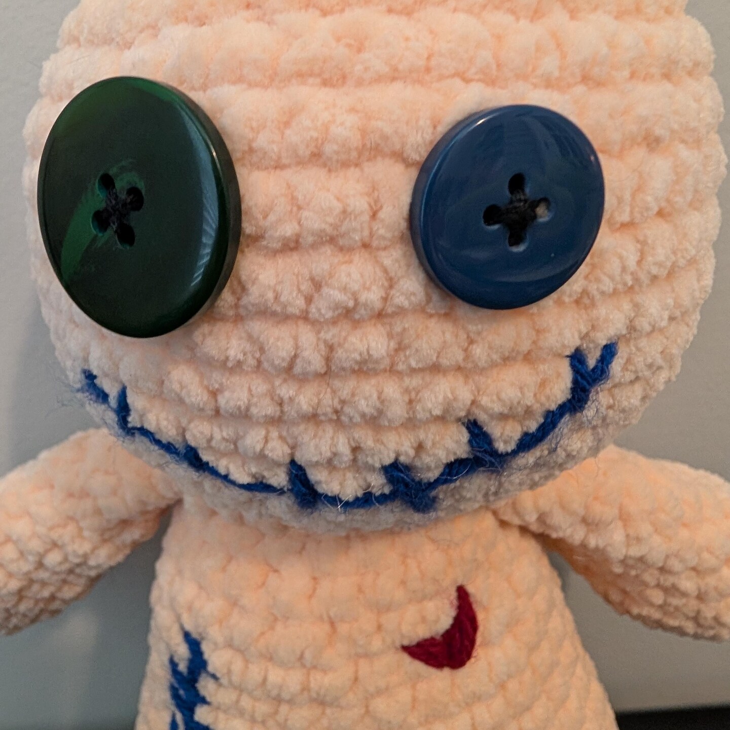 Zombie Doll Plush Toy Spooky Handmade Crochet Plush Gift Creepy