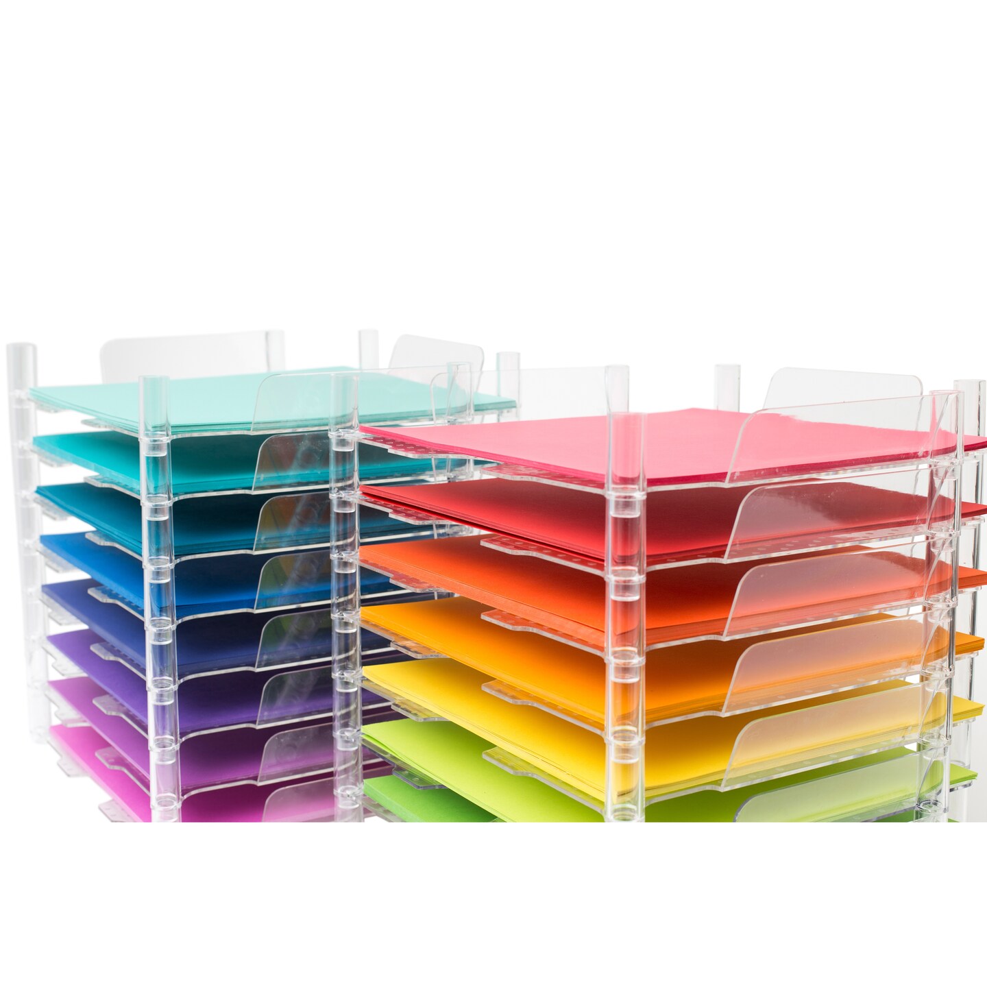 We R Stackable Acrylic Paper Trays (Retail Packaged) 4/Pkg-Clear 12"X12"