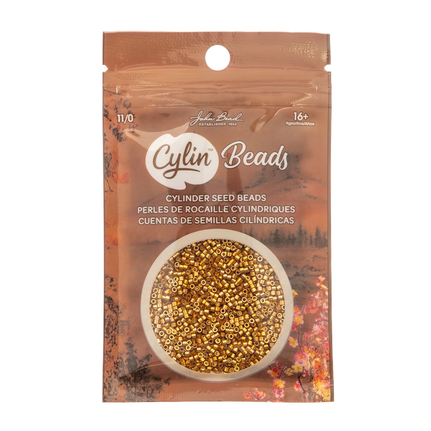 John Bead Opaque Finish Cylin Beads 11/0 Glass Cylindrical Seed Beads, 25g