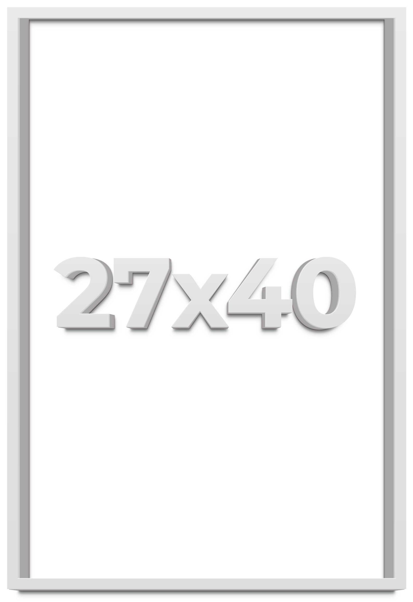 Shadow Box 1.75" Deep White Picture Frame - UV Acrylic, Foam Board Backing, Hanging Hardware