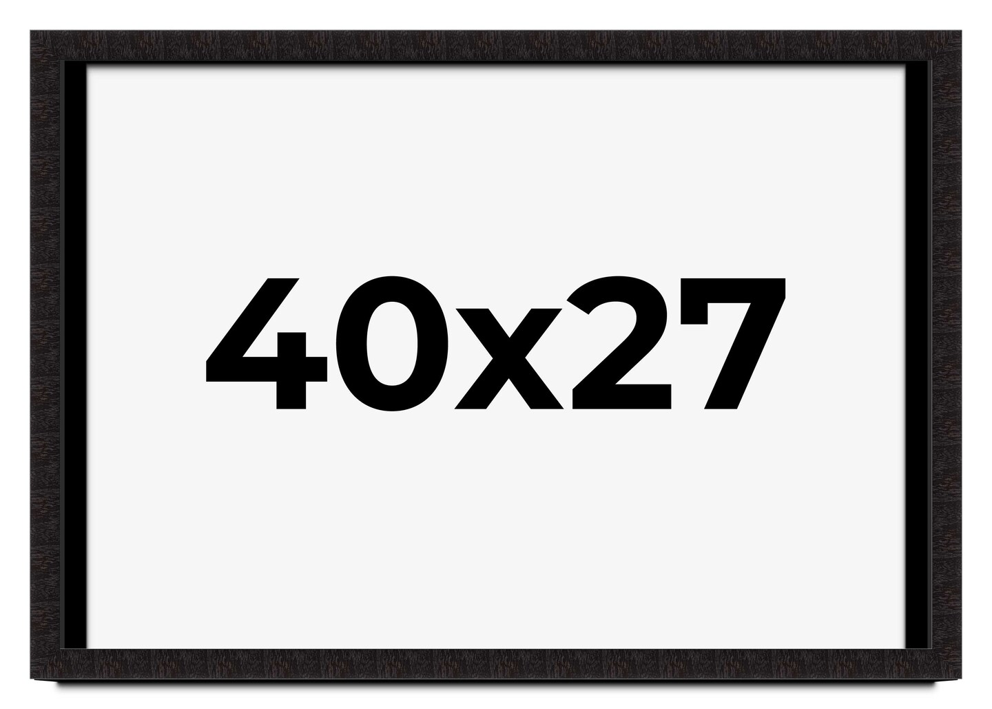 27x40 Modern Shadow Box 1" Depth Picture Frame with UV-Resistant Acrylic & Acid Free Backing, Available in 4 Finishes - Black, Brown, Gold, White