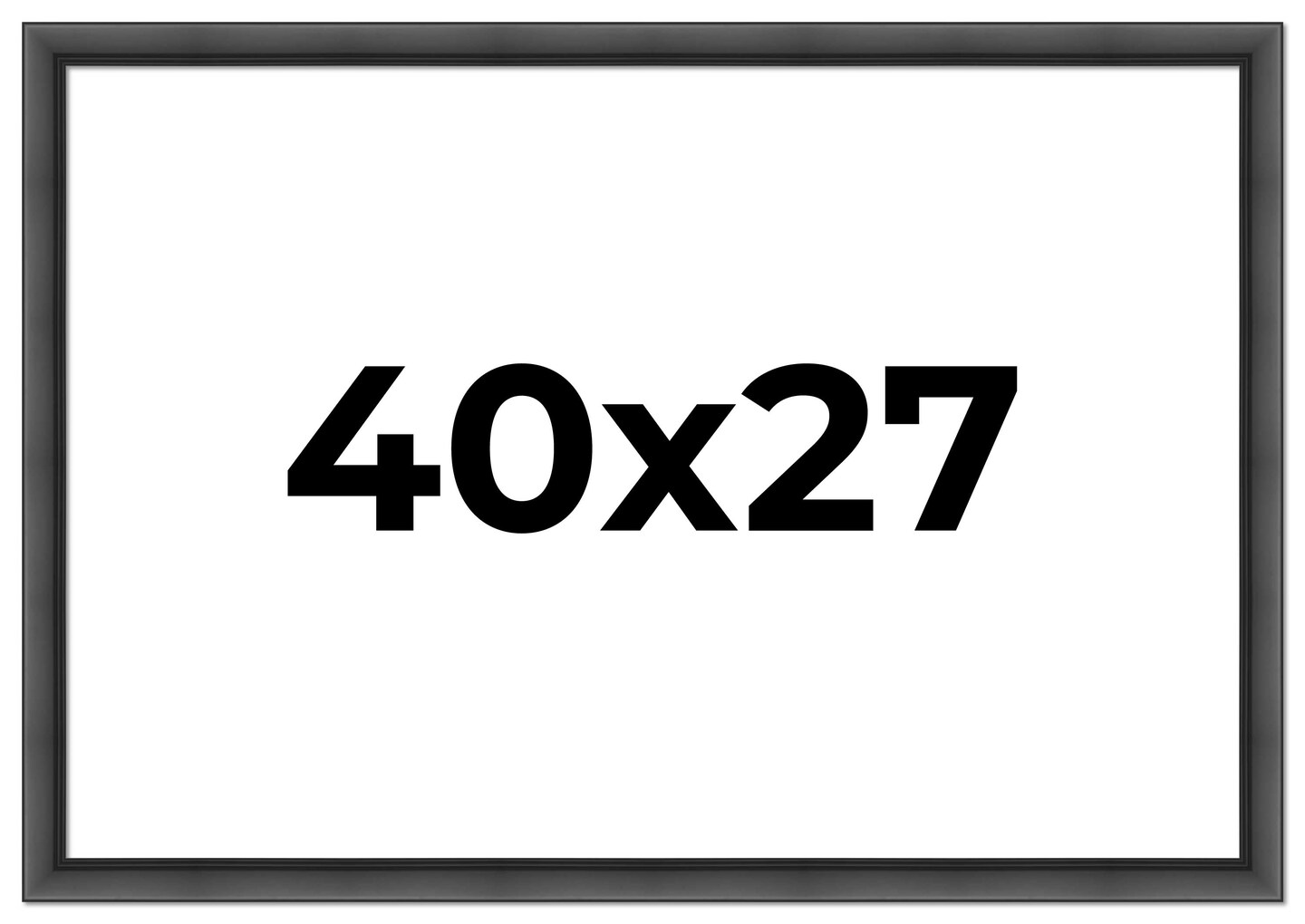 27x40 Refined Picture Frame with UV-Resistant Acrylic & Acid Free Backing, Available in 5 Finishes - Black, Blue, Gold, Silver, and White