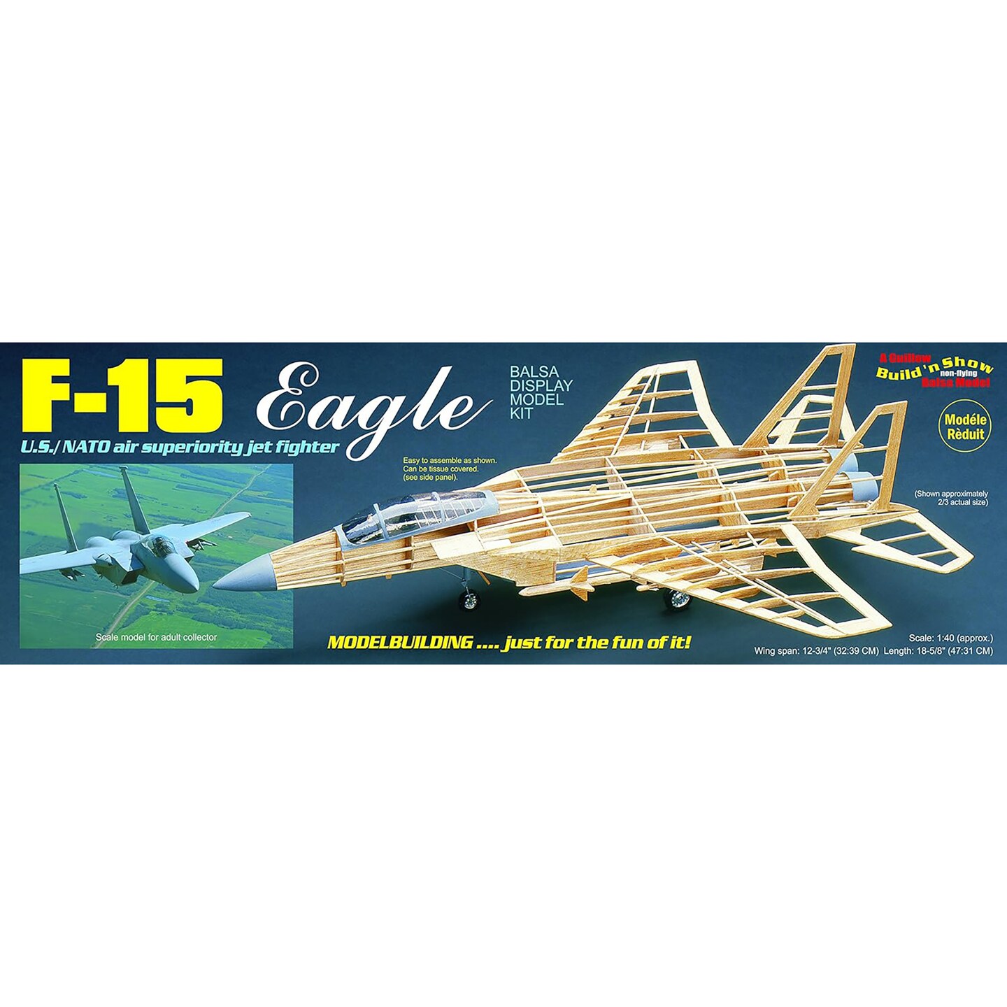 Guillow&#x27;s F-15 Eagle Model Kit, Small