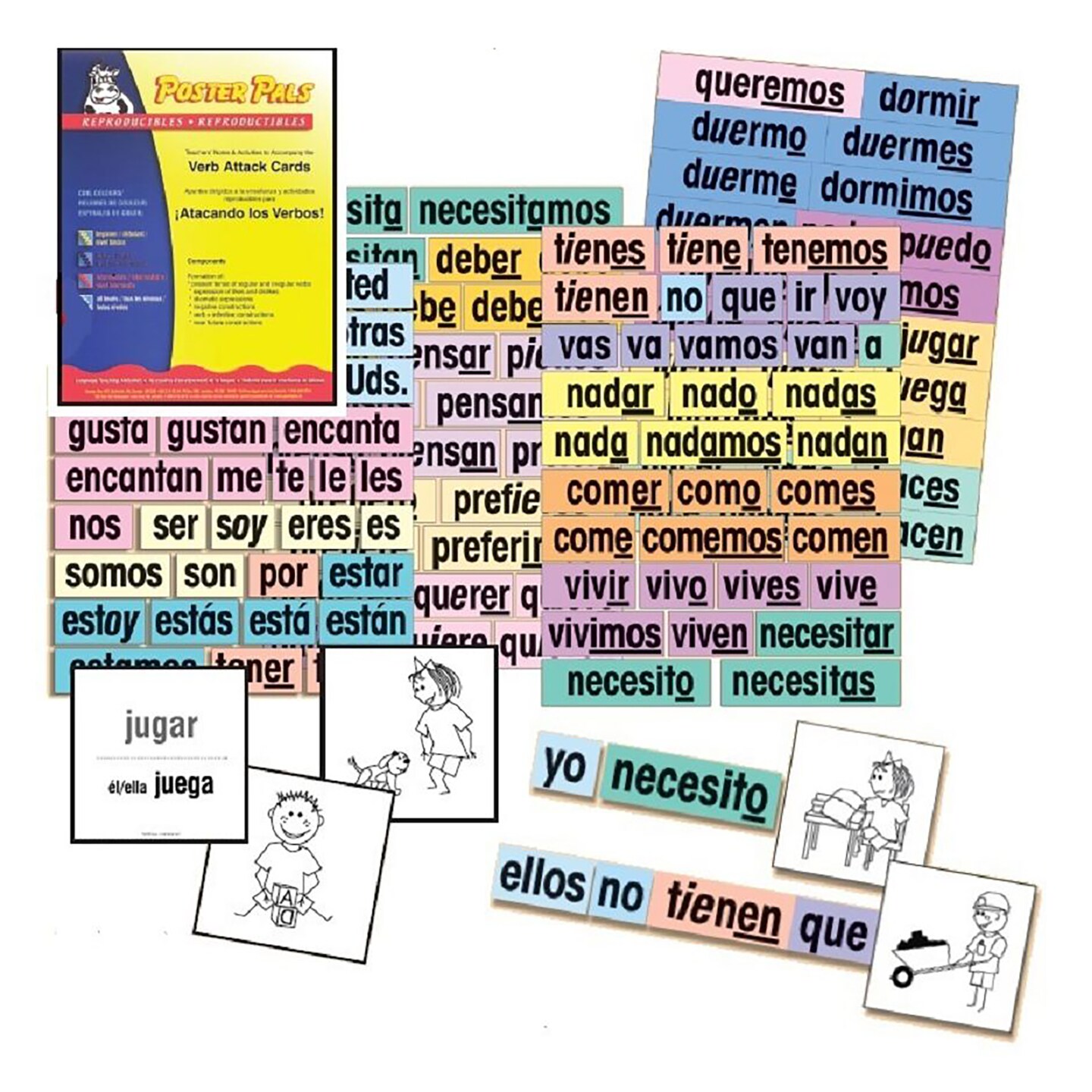 Poster Pals Spanish Educational & Language Teaching Verb Vocabulary