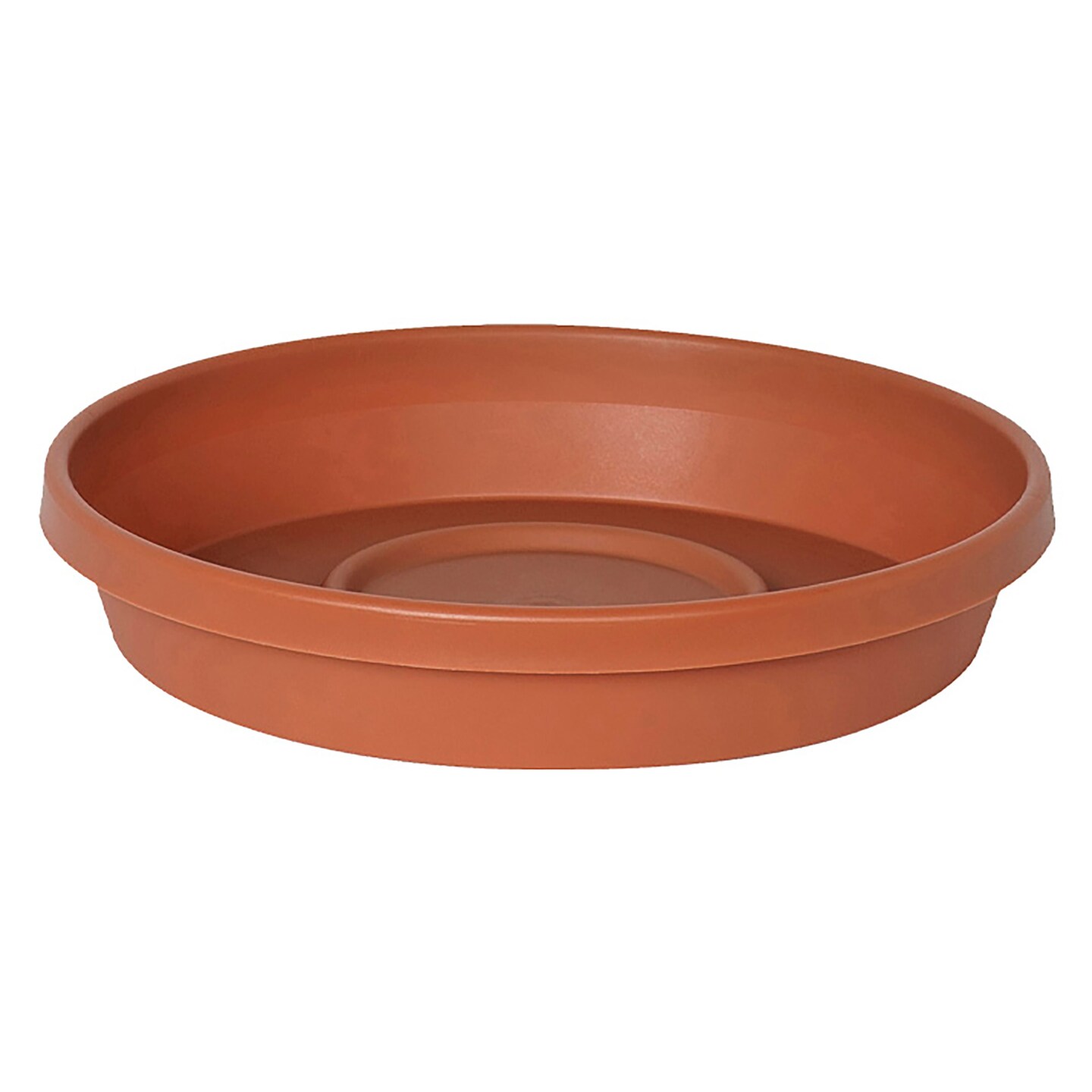 Bloem Terra Pot Round Drain Saucer: 16&#x22; - Terra Cotta - Tray For Planters 11-16&#x22;, Matte Finish, Durable Resin, Ribbed Bottom, For Indoor and Outdoor Use, Gardening, Planter Not Included