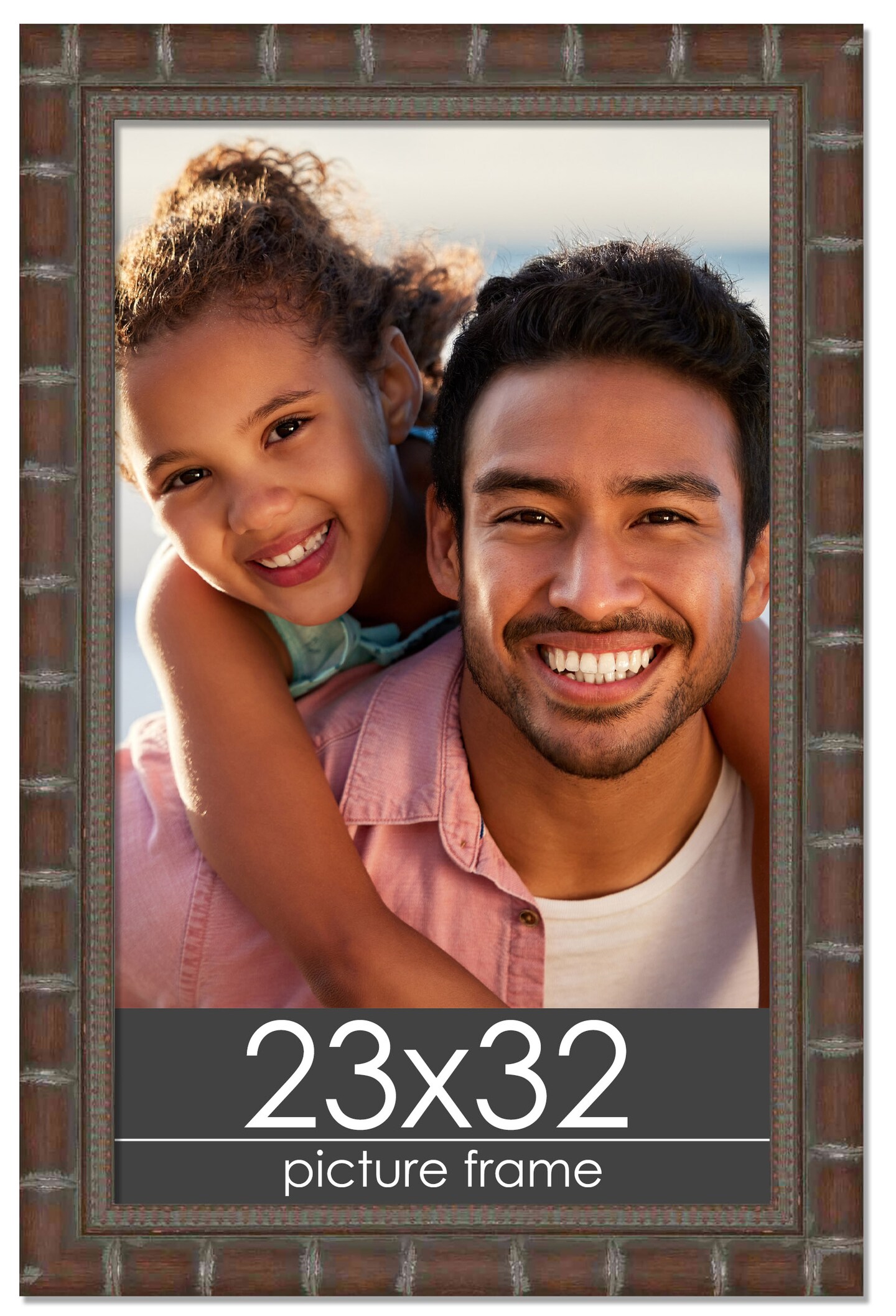 23x32 Modern Bamboo Picture Frame with UV-Resistant Acrylic &#x26; Acid Free Backing, Available in  5 Finishes - Gold, Silver, Brown, Black, and Natural