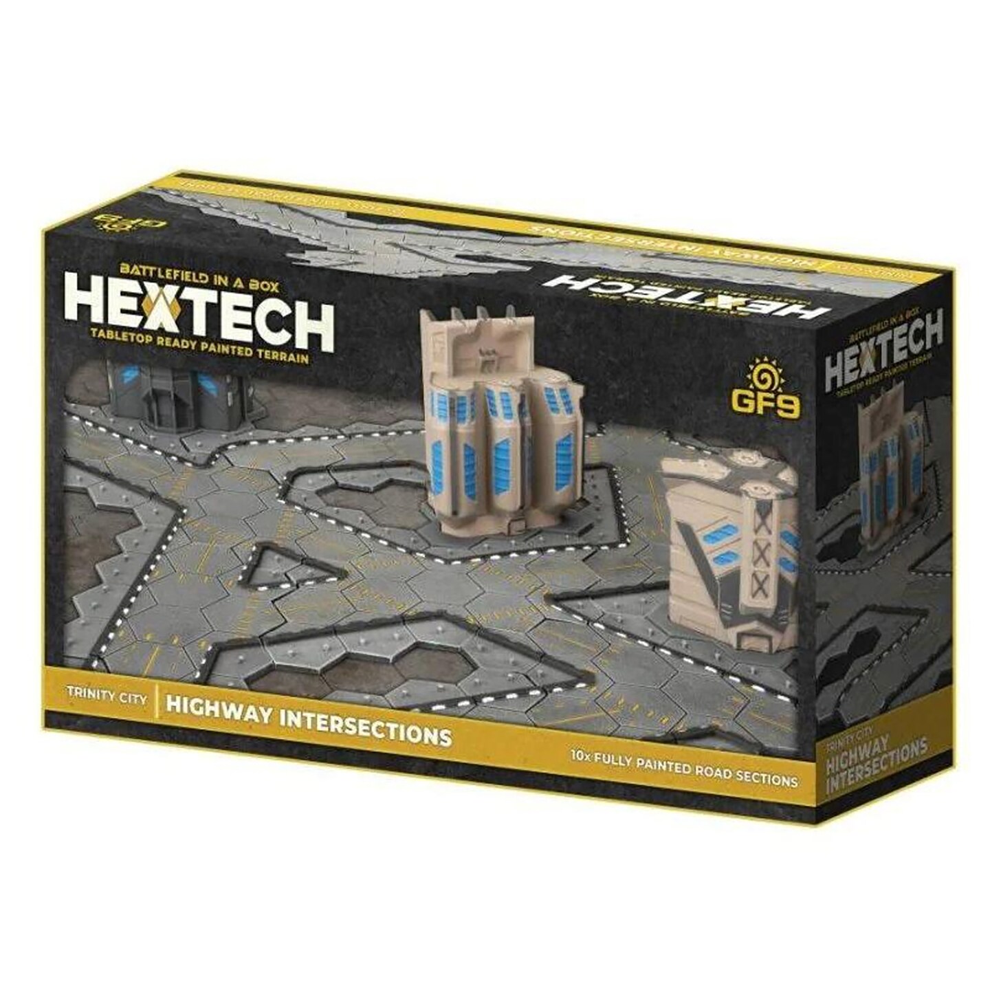 Hextech Trinity City: Painted Highway Intersections, 10 Pieces