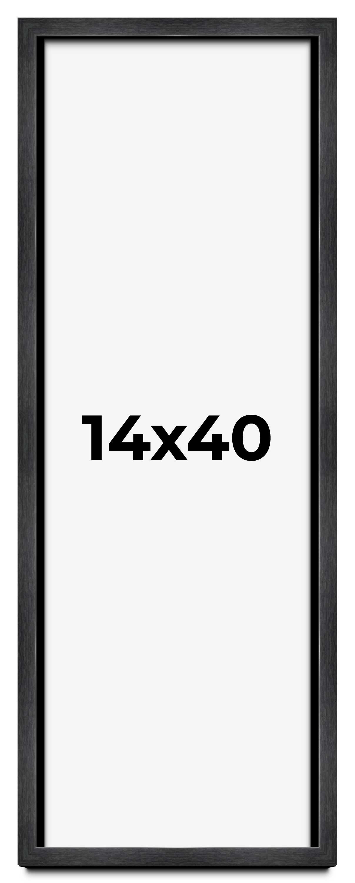 Panoramic Shadow Box 3/4" Depth Grey Picture Frame - UV Acrylic, Backing, Hanging Hardware