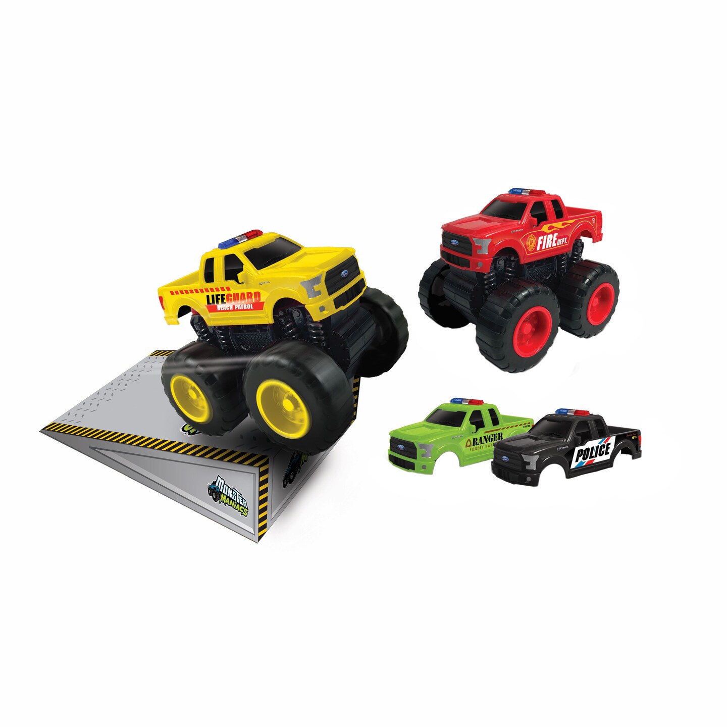 Jam&#x27;N Products - Ford F-150 Friction Switch&#x27;Em Rescue Toy Vehicle Gift Set - 3 Years and up