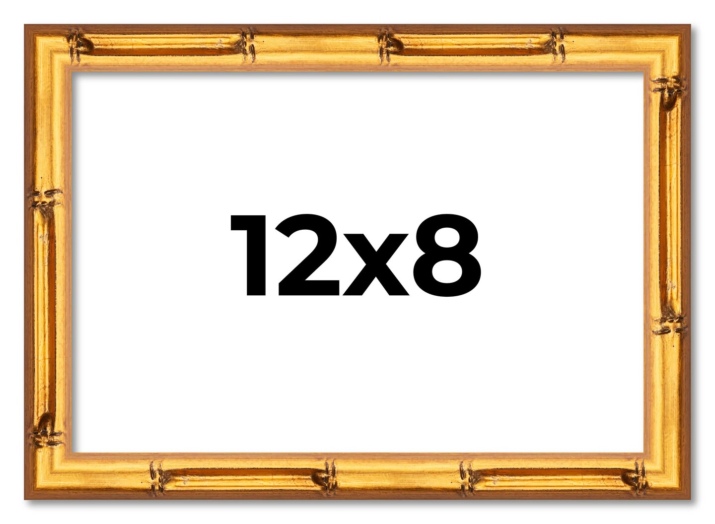 12x8 Thin Bamboo Picture Frame with UV-Resistant Acrylic & Acid Free Backing, Available in 2 Finishes - Gold and Brown