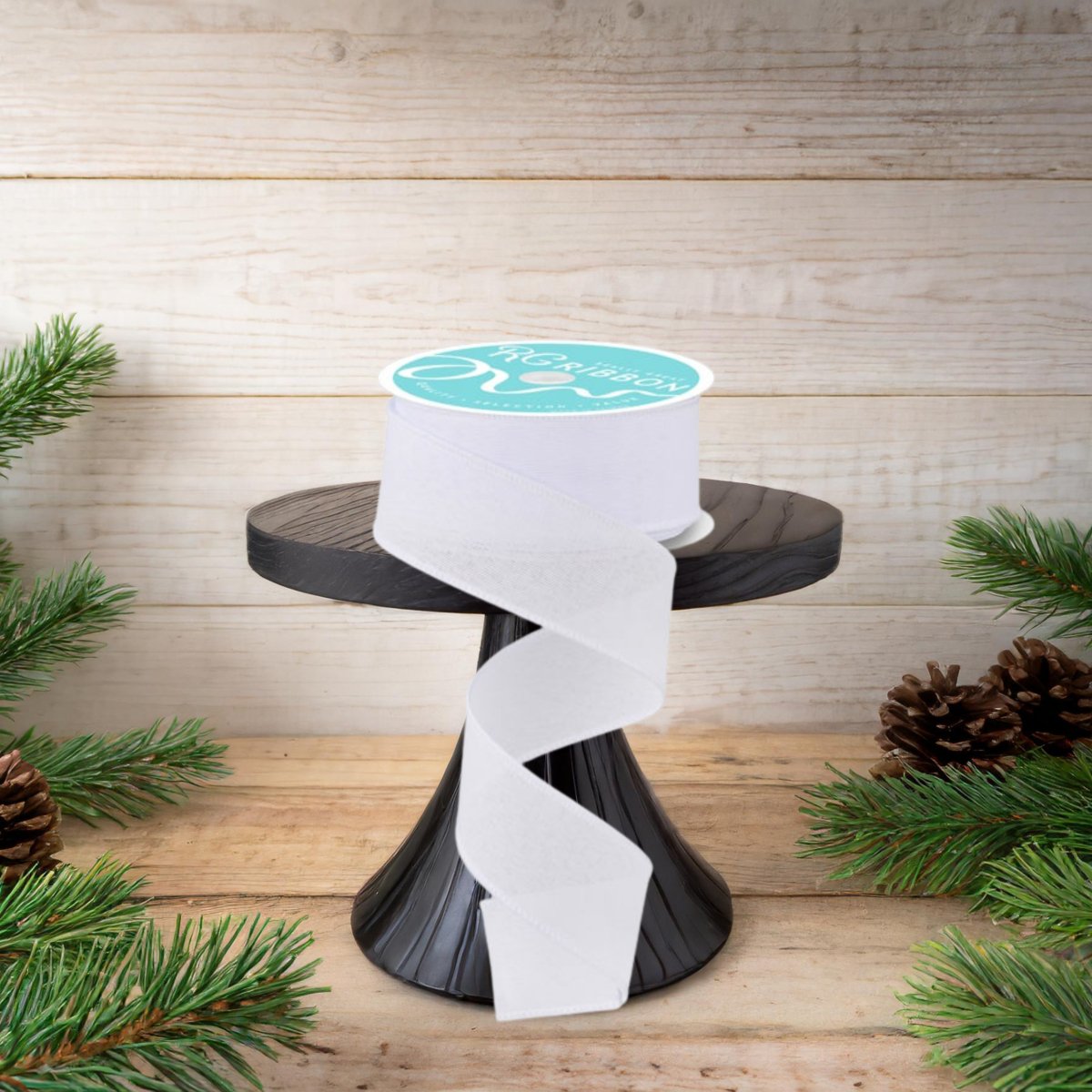 1.5&#x22; Royal Canvas Ribbon: White (10 Yards)