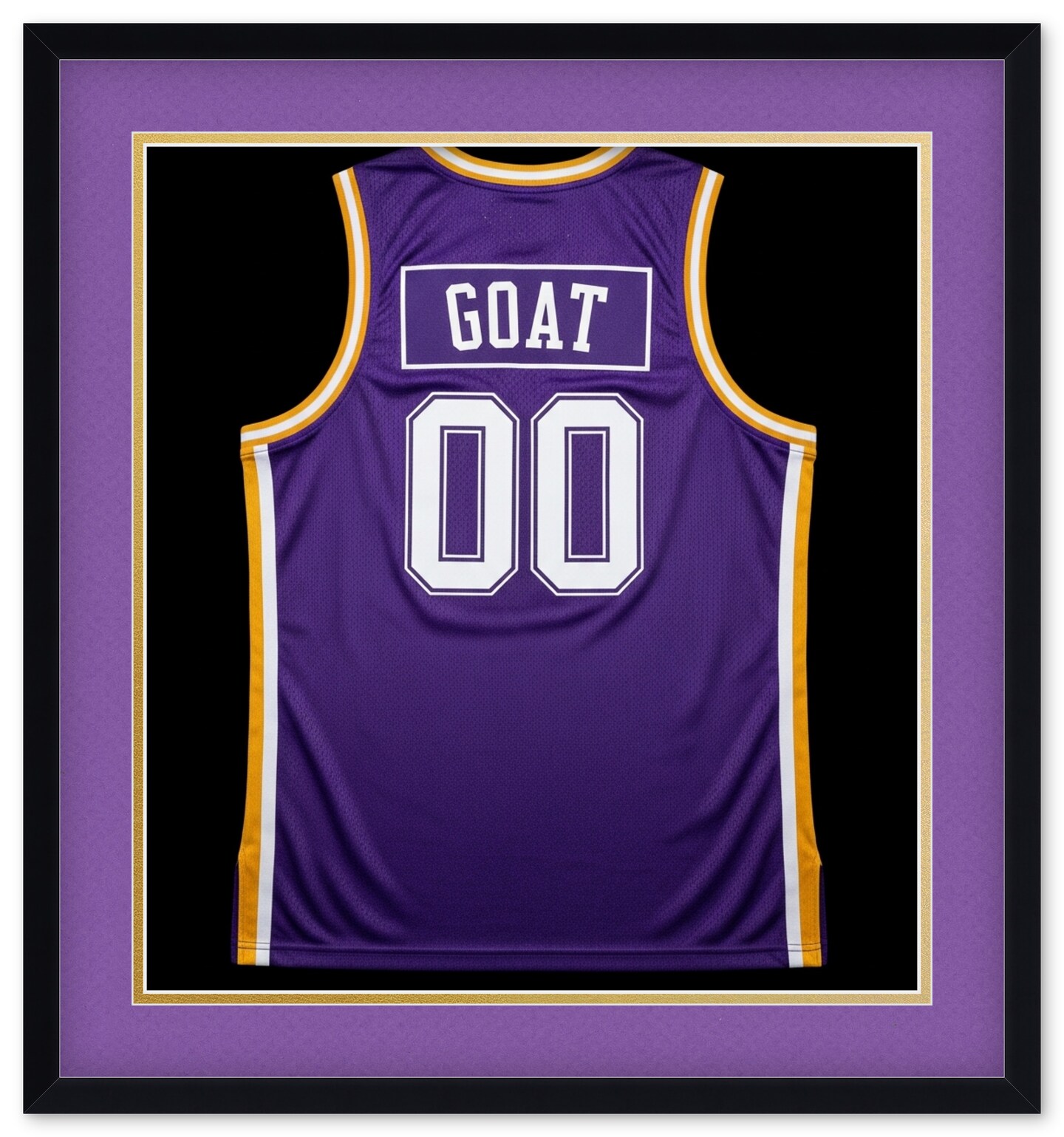 CustomPictureFrames.com Solid Wood Jersey Shadow Box Frame - Matte Black - Sizes 28x30 - Wall Display With Double Mat Made in the USA