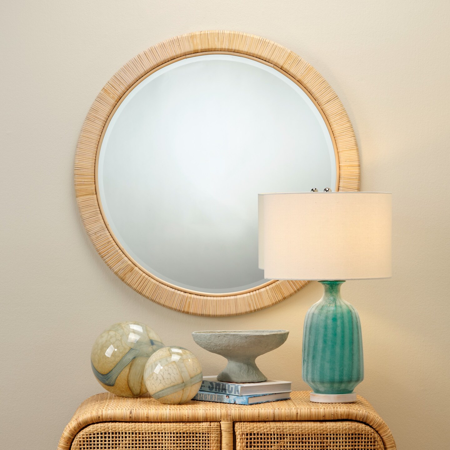 Jamie Young Company Wooden Framed Round Wall Mirror - 36&#x22;