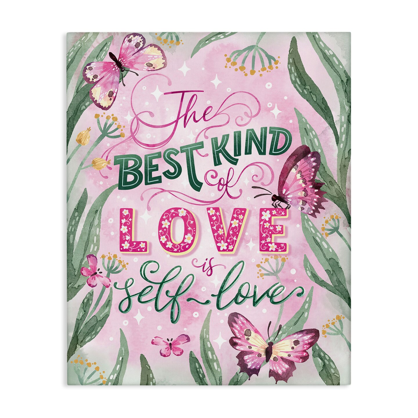 Stupell Industries Inspirational Self Love is Best Canvas By Vanessa Stoilova