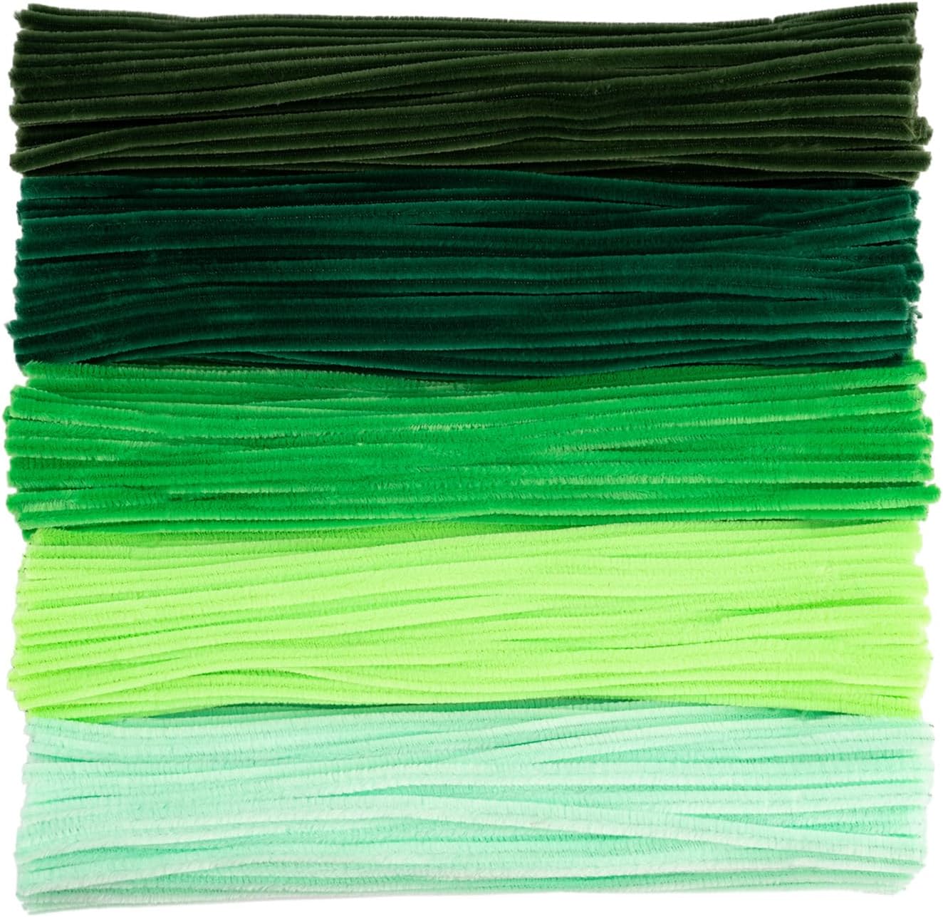 500 Pieces Green Pipe Cleaners, Chenille Stems Party Decorations(Green)