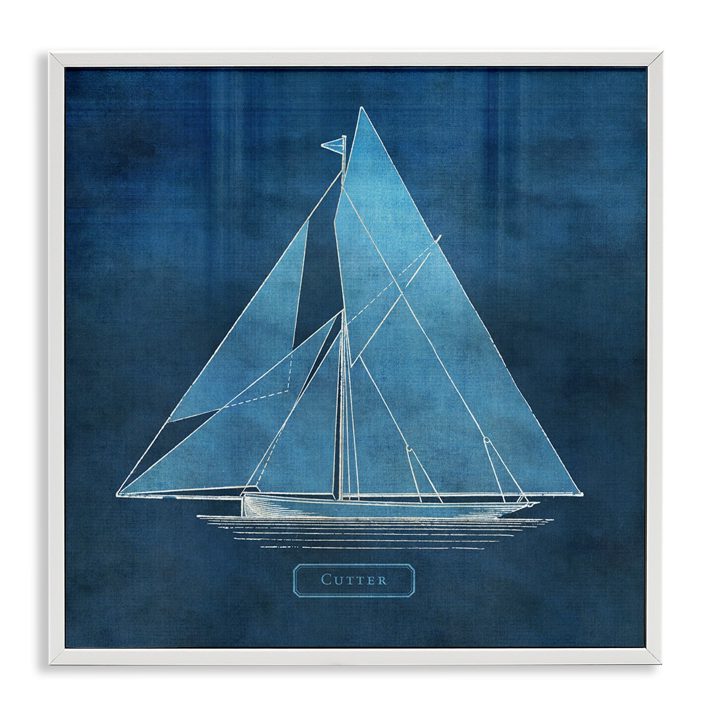 Stupell Industries Maritime Cutter Sailboat Framed Giclee By Susan ...