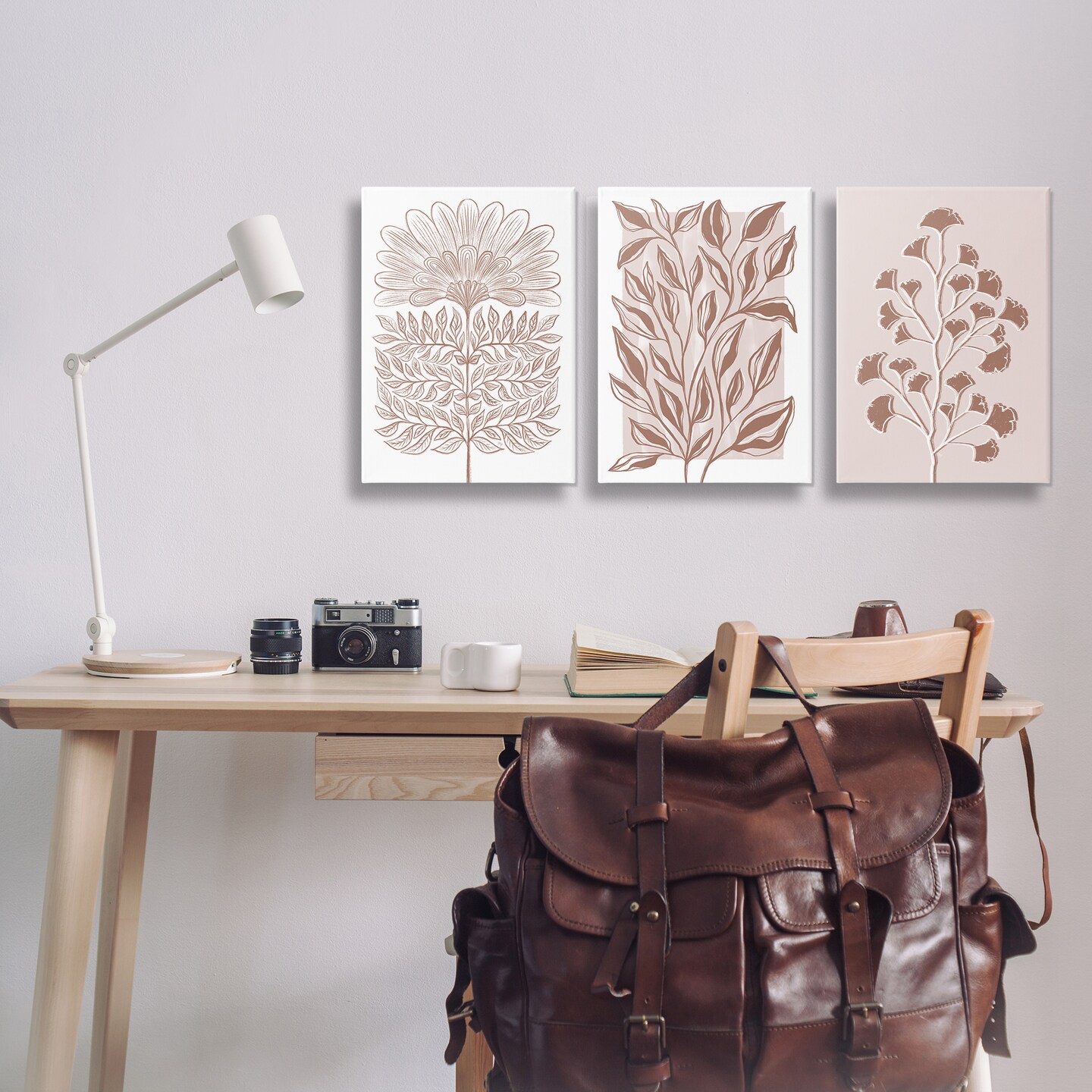 Stupell Industries Minimalist Flower Outlines 3pc Canvas Set By Martina Pavlova