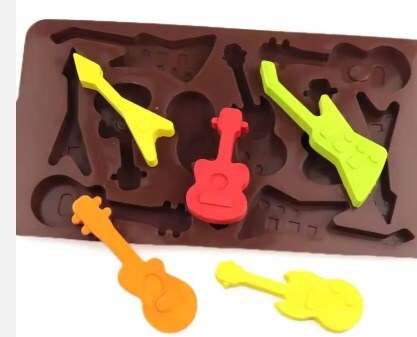 Guitar Silicone Mold for Candy, Fondant