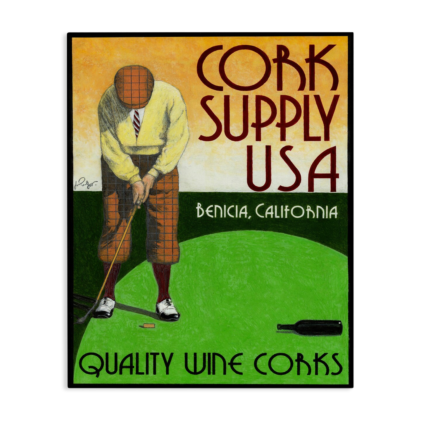 Stupell Industries Antique Cork Supply Poster Canvas By Jean-Pierre Got