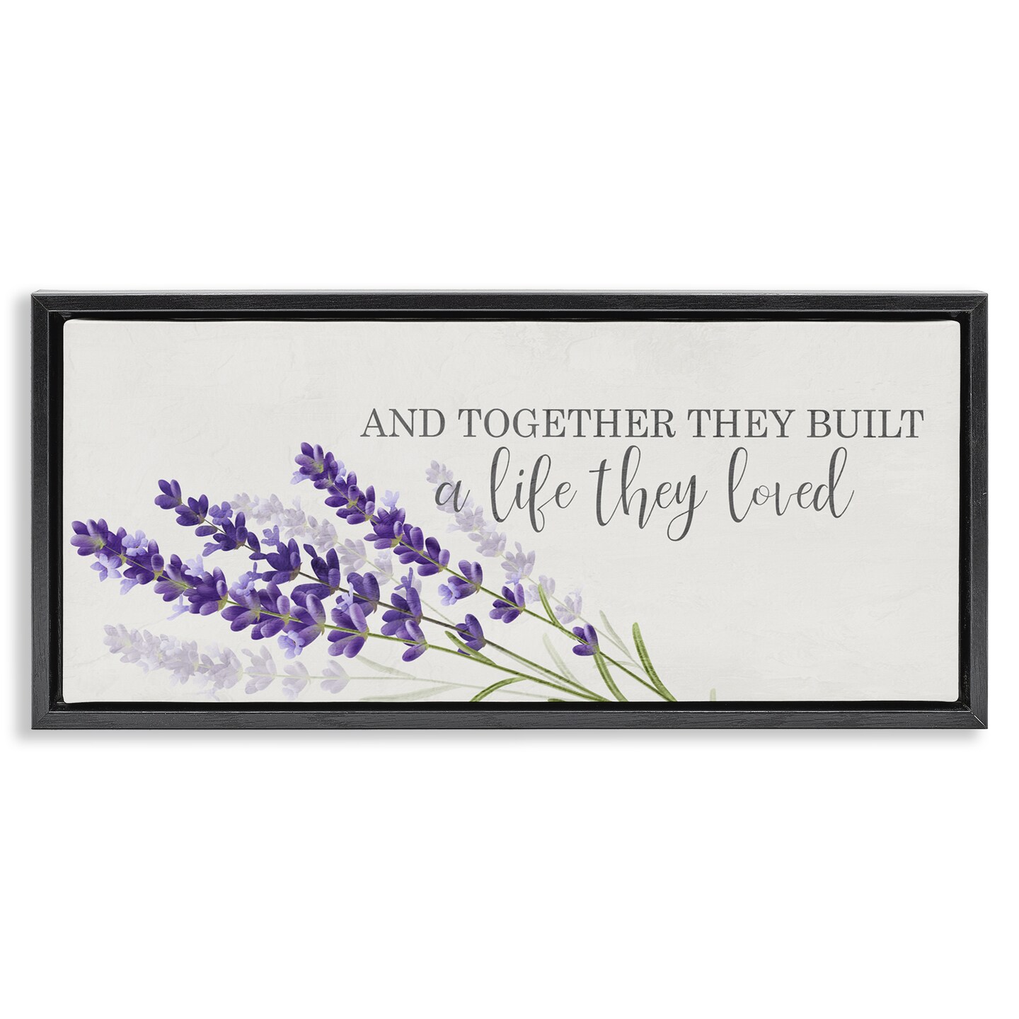 Stupell Industries Life They Loved Lavender Floating Frame By Kim Allen ...