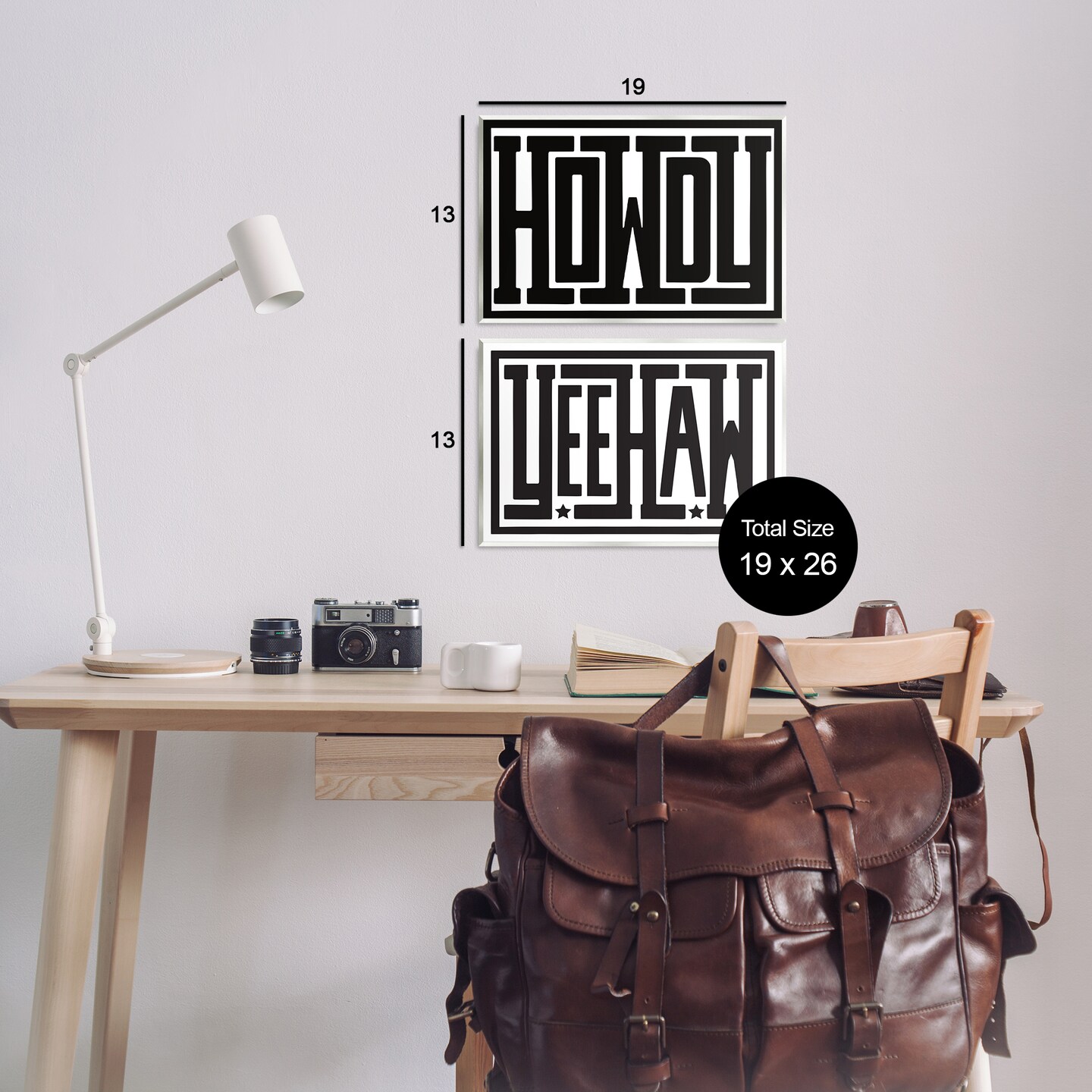 Stupell Industries Bold Western Greetings 2pc Wall Plaque Set By Lettered and Lined