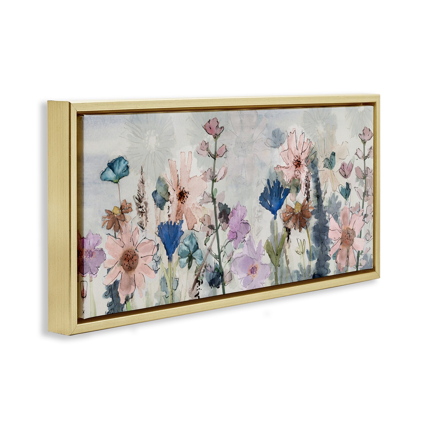 Stupell Industries Lovely Layered Wild Flowers Floating Frame By Val Rhodes