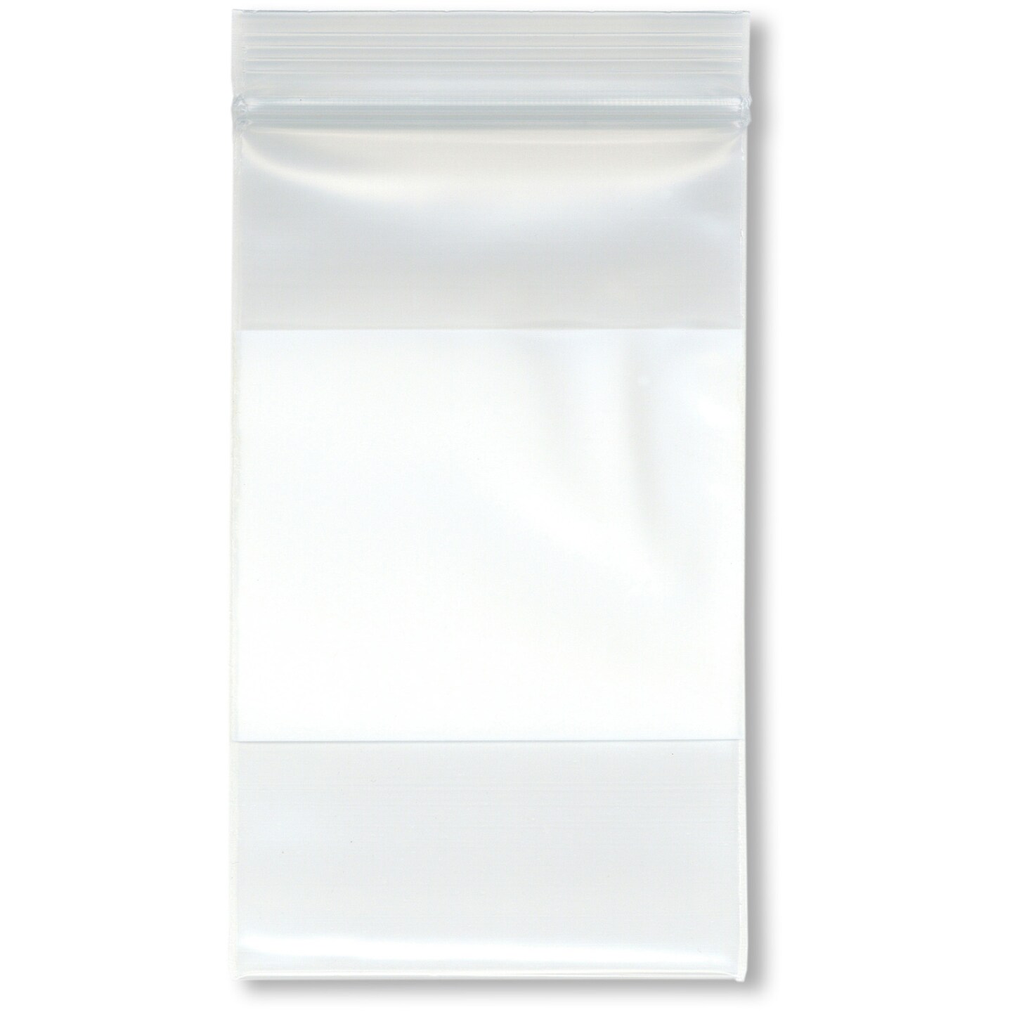 Plymor 3" x 5" (Pack of 100), 6 Mil Industrial Duty White-Block Zipper Reclosable Plastic Bags