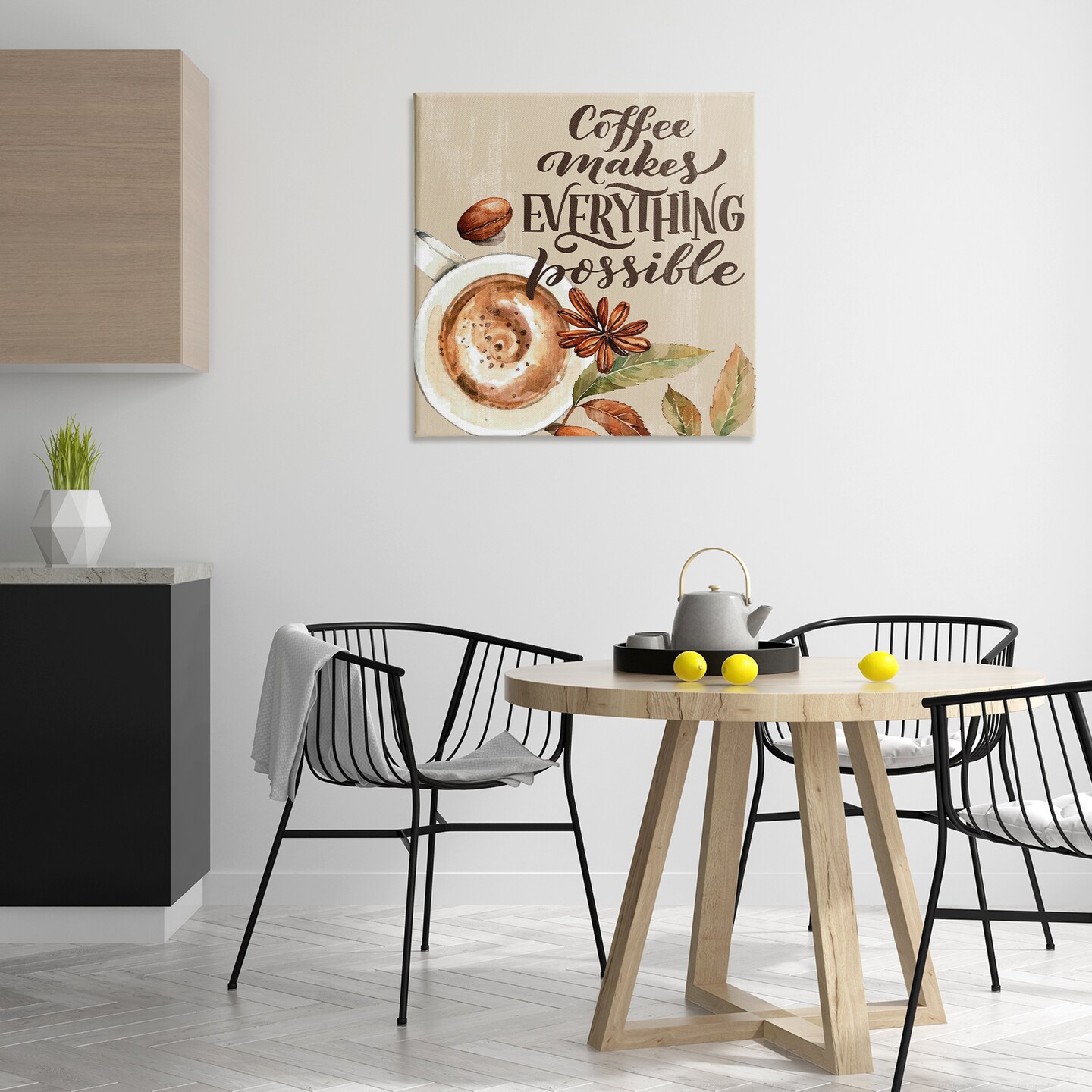 Stupell Industries Rustic Coffee Makes Possible Canvas Design by Kim Allen