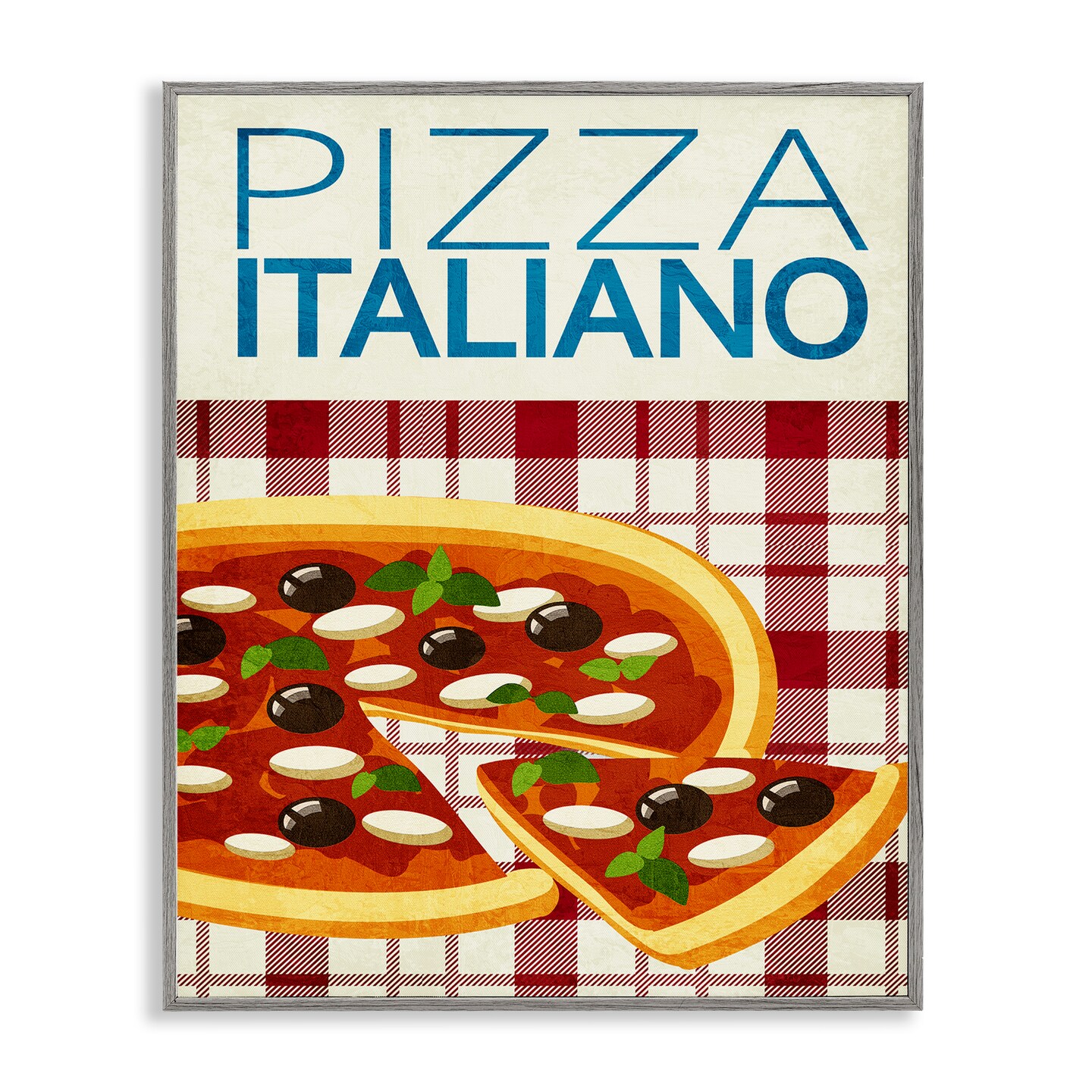 Stupell Industries Classic Pizza Italiano Framed Giclee Design by Kim Allen