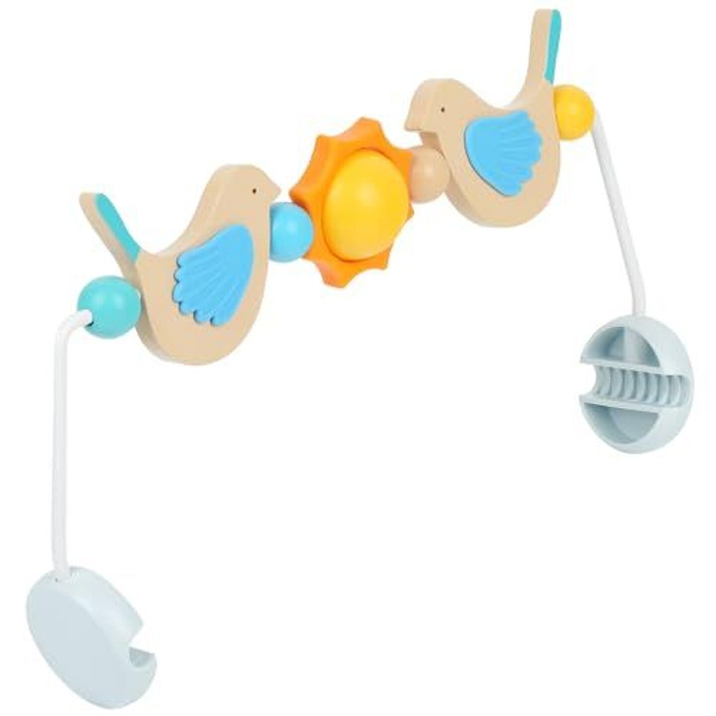 Impresa Wooden Toy Bar Compatible with BabyBjorn Bouncer - Arched Bouncer Toy Bar Intended to Fascinate Babies - Wooden Toys for Developing Motor Skills