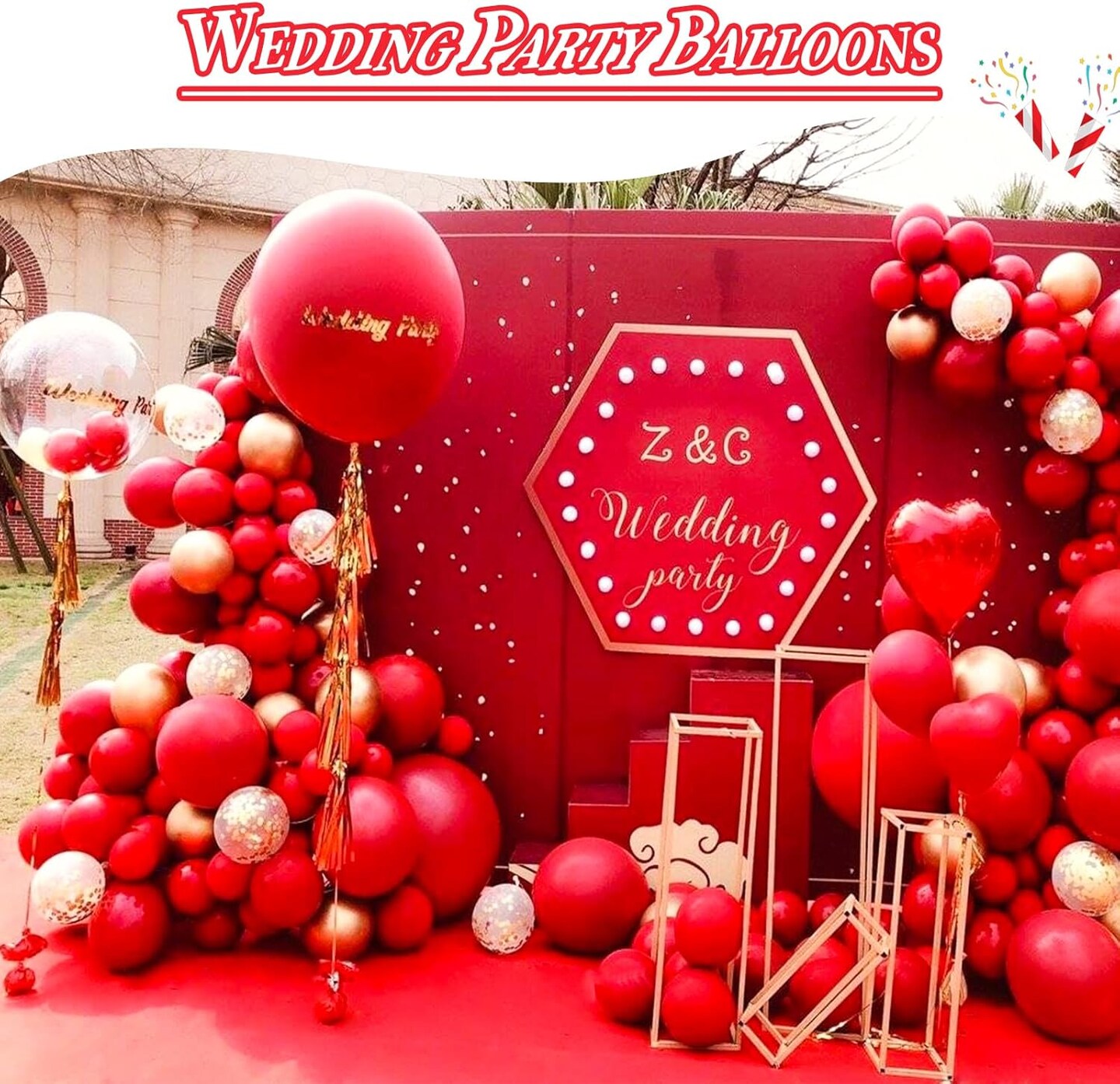 Red Balloon Arch Kit 111Pcs 18 12 5 Inch Latex Party Balloons Garland for Birthday Baby Shower Wedding Engagement Anniversary Christmas Party Decorations