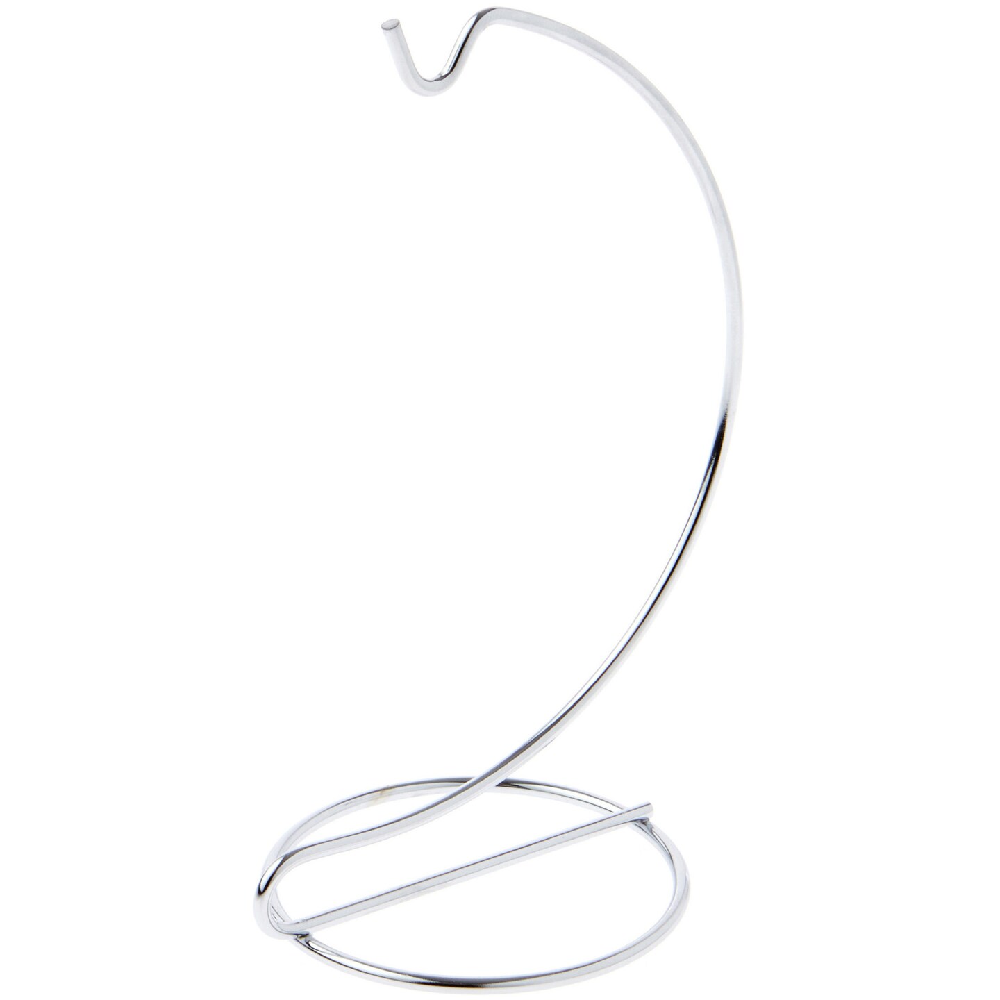 Plymor Simple Silver Ornament Stand, 6" H x 2.625" W x 2.625" D