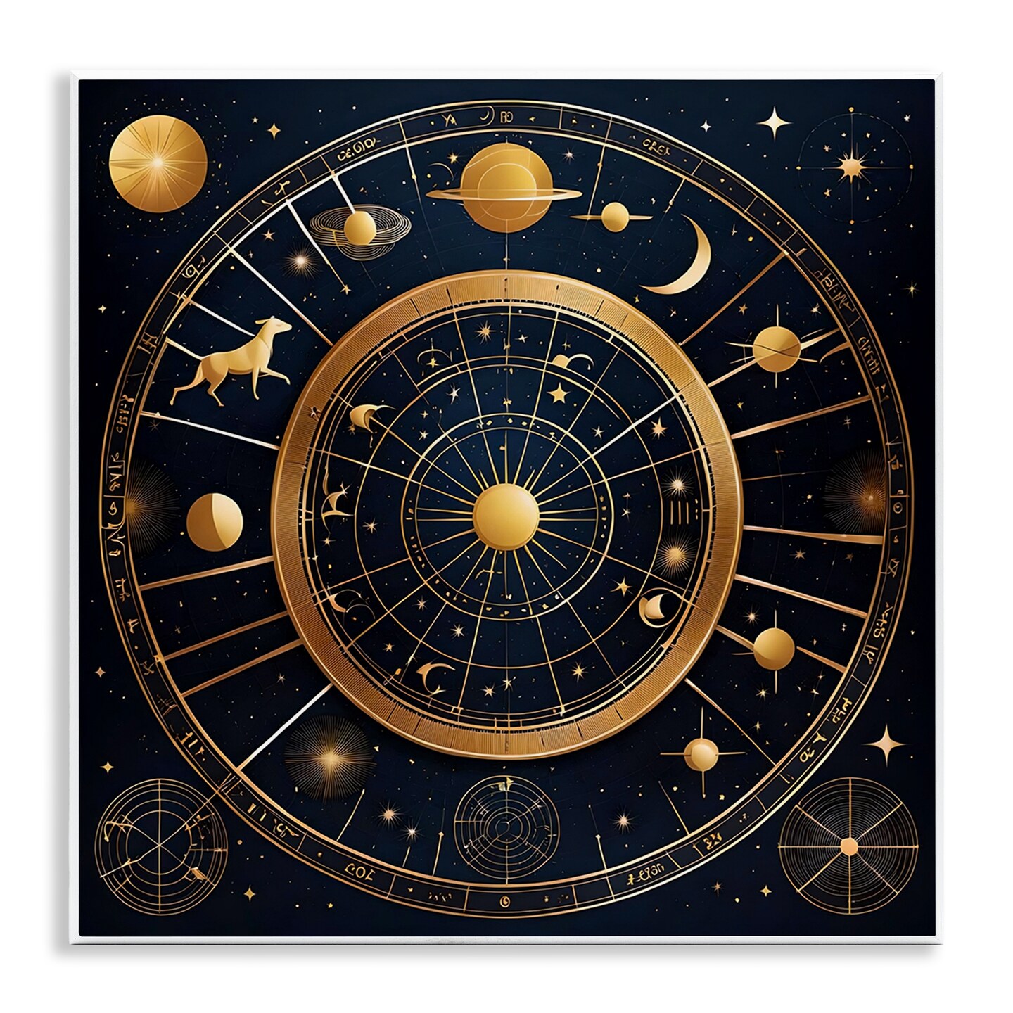 Stupell Industries Astrology Zodiac Birth Chart Wall Plaque Design by Tabz Jones