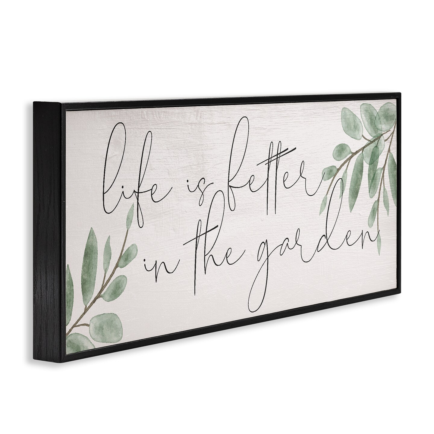 Stupell Industries Life Is Better in Garden Framed Giclee Design by Lil' Rue