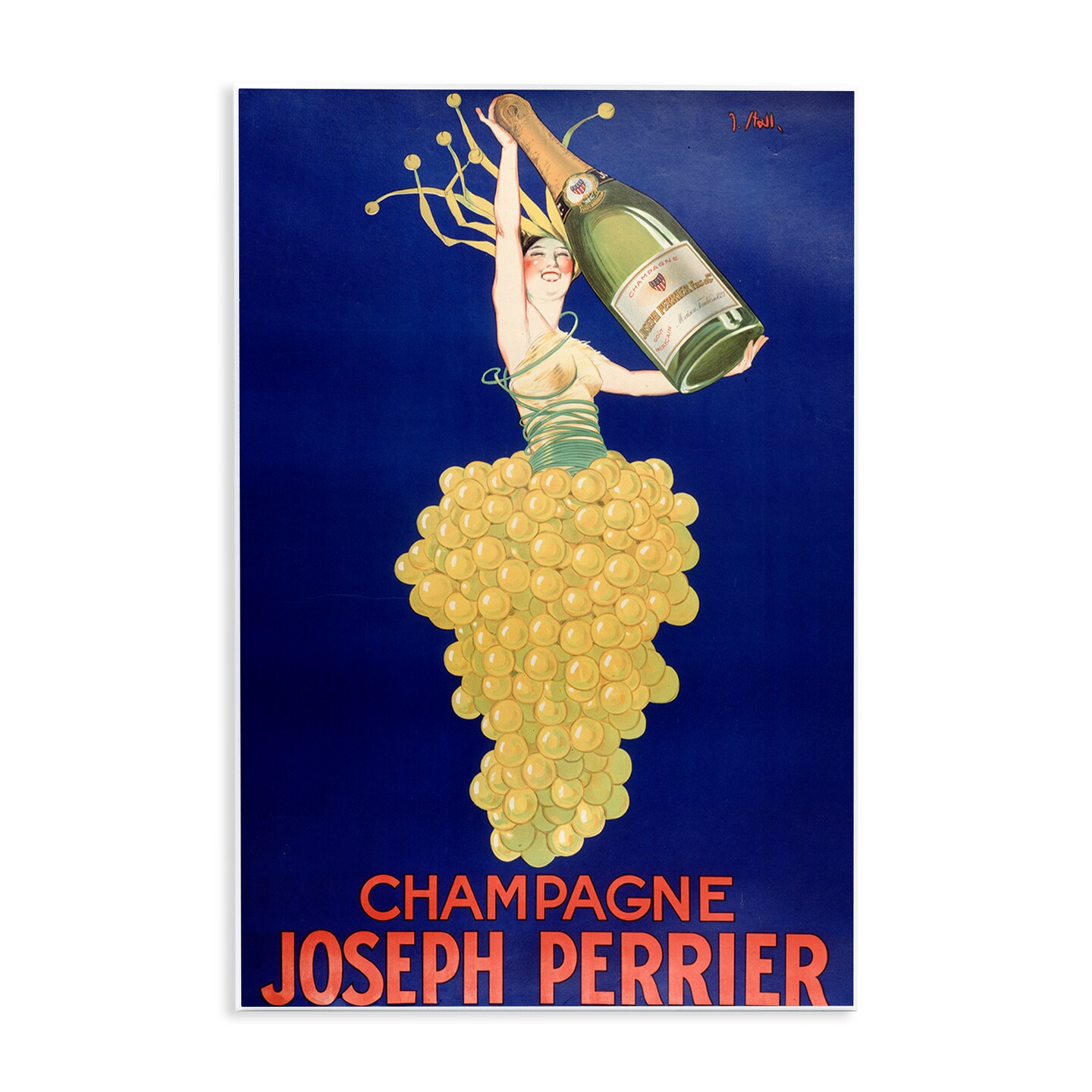 Stupell Industries Vintage Perrier Champagne Wall Plaque Design by Marcus Jules