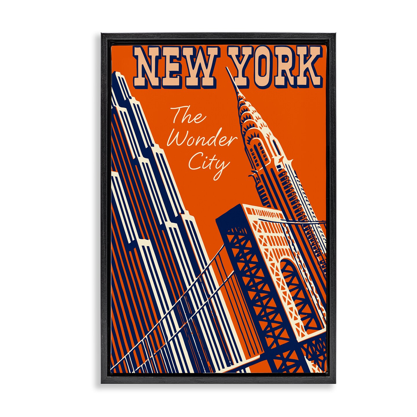 Stupell Industries New York The Wonder City Floating Frame Design by Marcus Jules