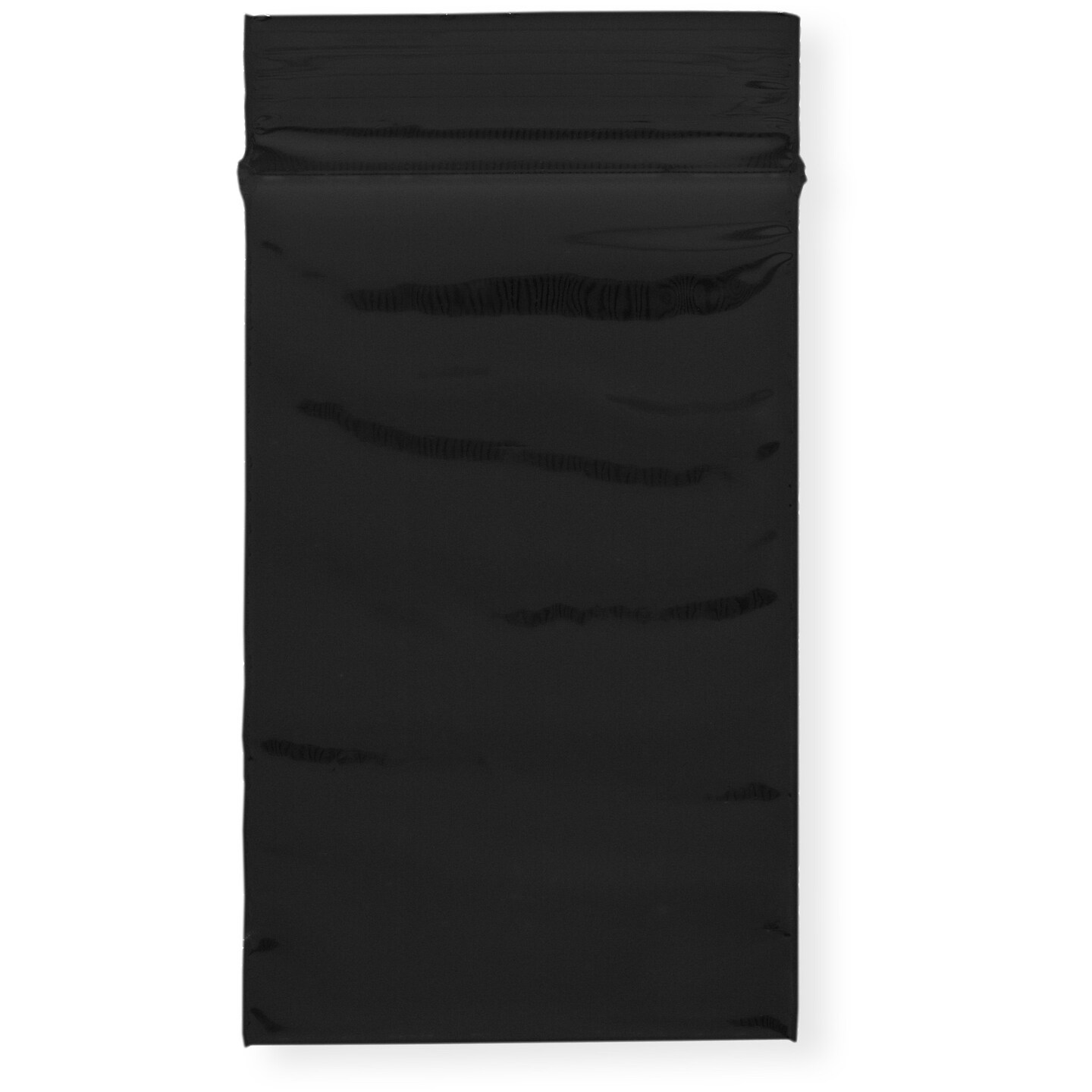 Plymor 2&#x22; x 3&#x22;, Black 2 Mil Zipper Reclosable Plastic Bags
