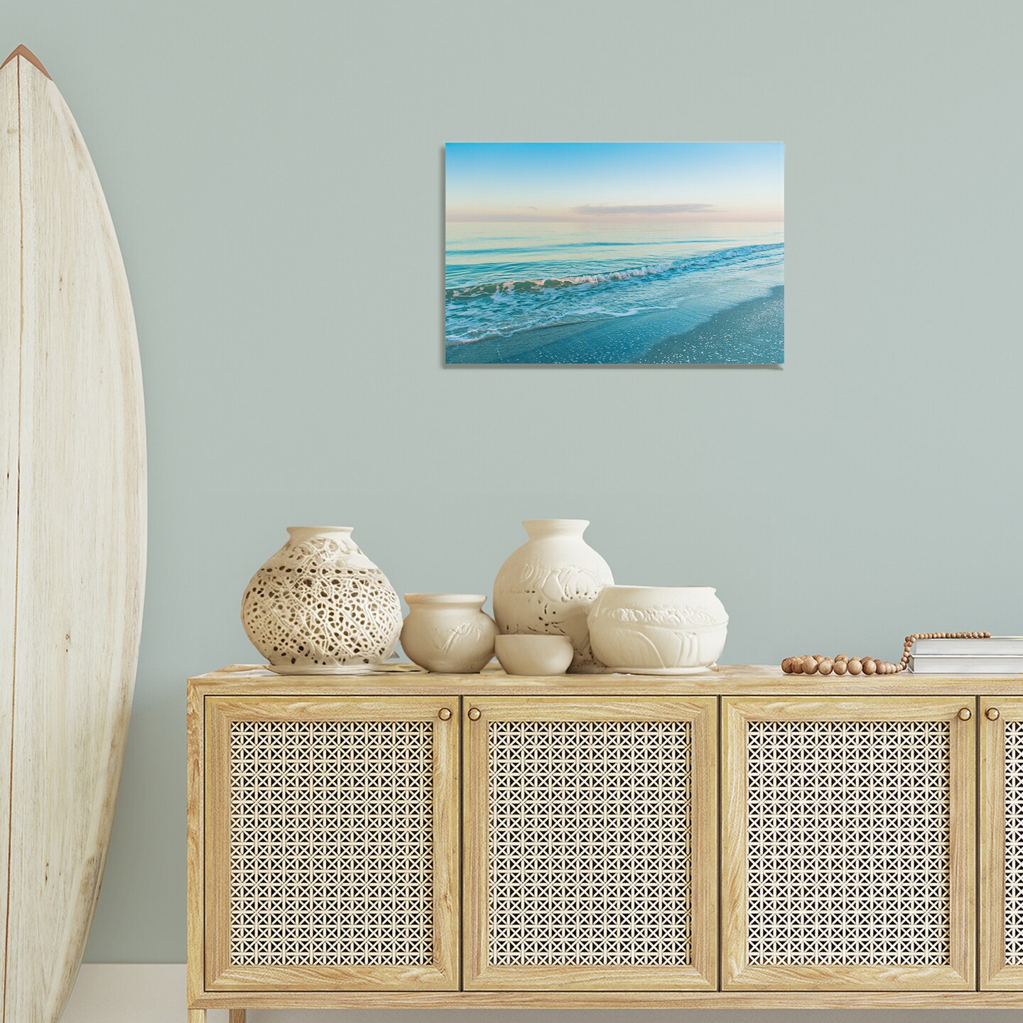Stupell Industries Serene Waves at Sunrise Canvas Design by Mary Lou Johnson