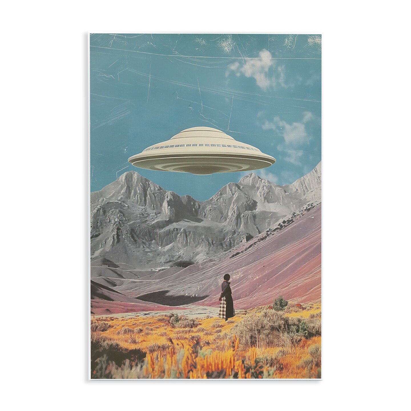 Stupell Industries UFO over Mountain Valley Wall Plaque Design by Wumples