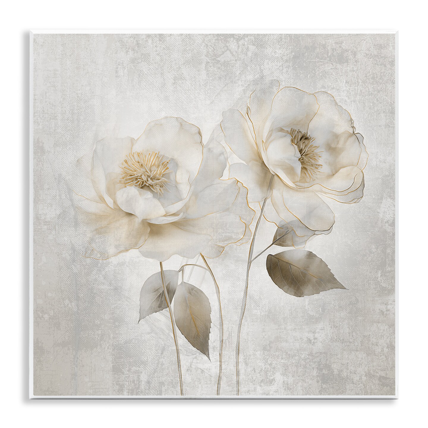 Stupell Industries Contemporary Muted Blossoms Wall Plaque Design by Irene Weisz