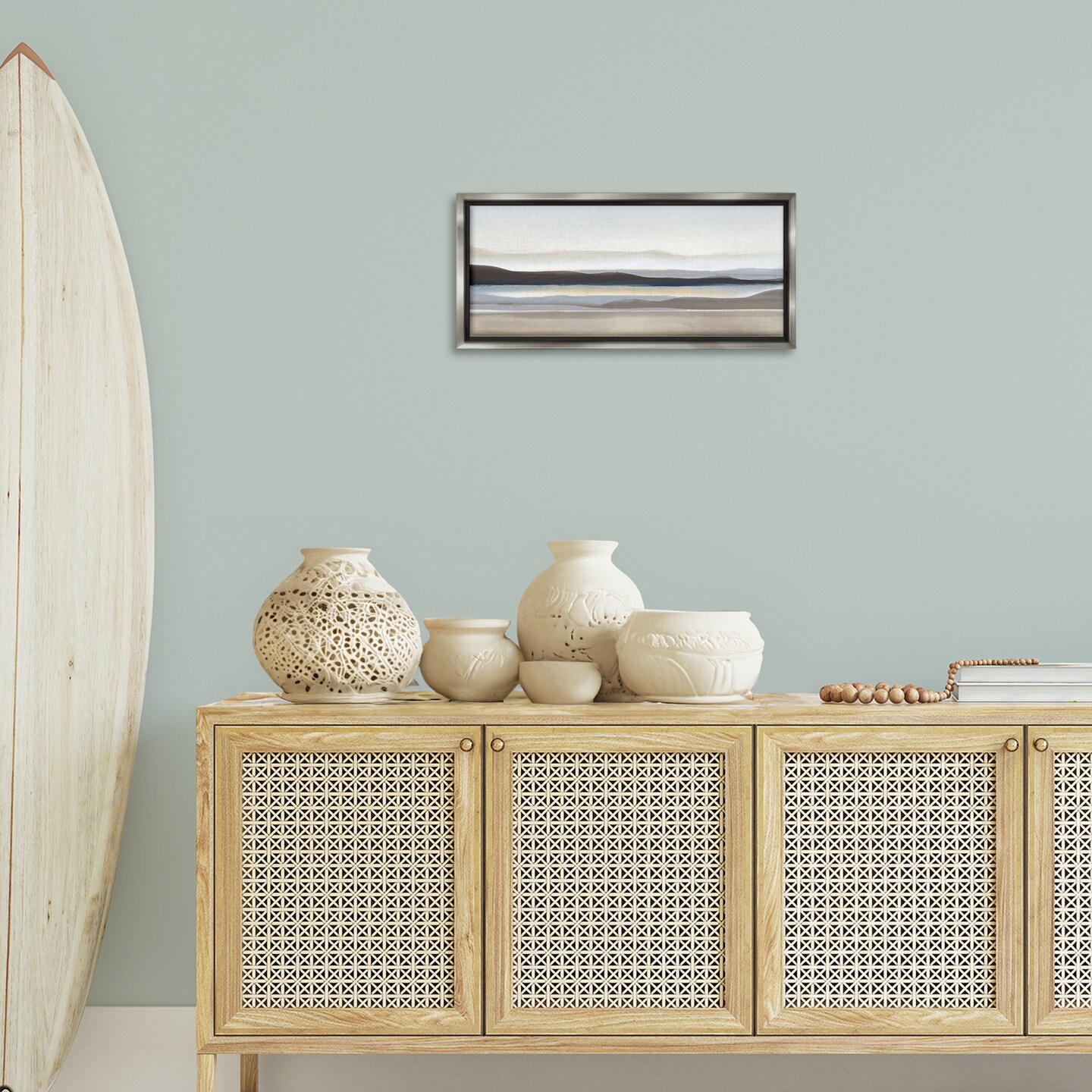 Stupell Industries Fade Neutral Desert Scenery Floating Frame Design by Charity Henderson