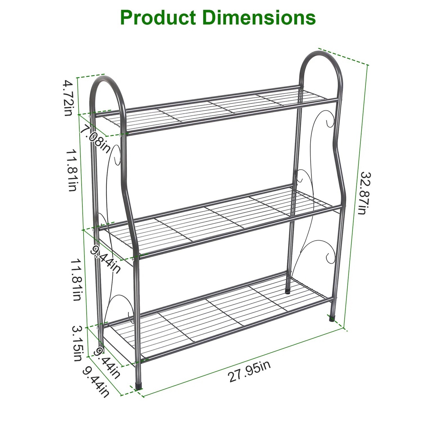 3-Tier Ladder-Style Metal Plant Stand