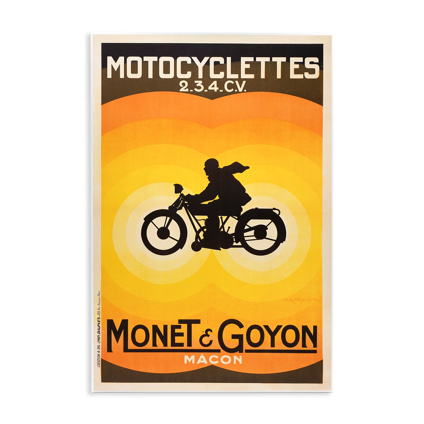 Stupell Industries Vintage Motorcycle Advertisement Wall Plaque Design by Marcus Jules